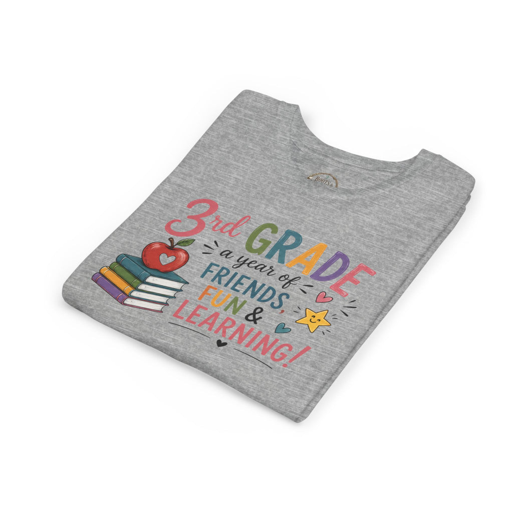 3rd Grade Graphic T‑Shirt - "3rd Grade: A Year of Friends, Fun & Learning" Back-to-School Tee