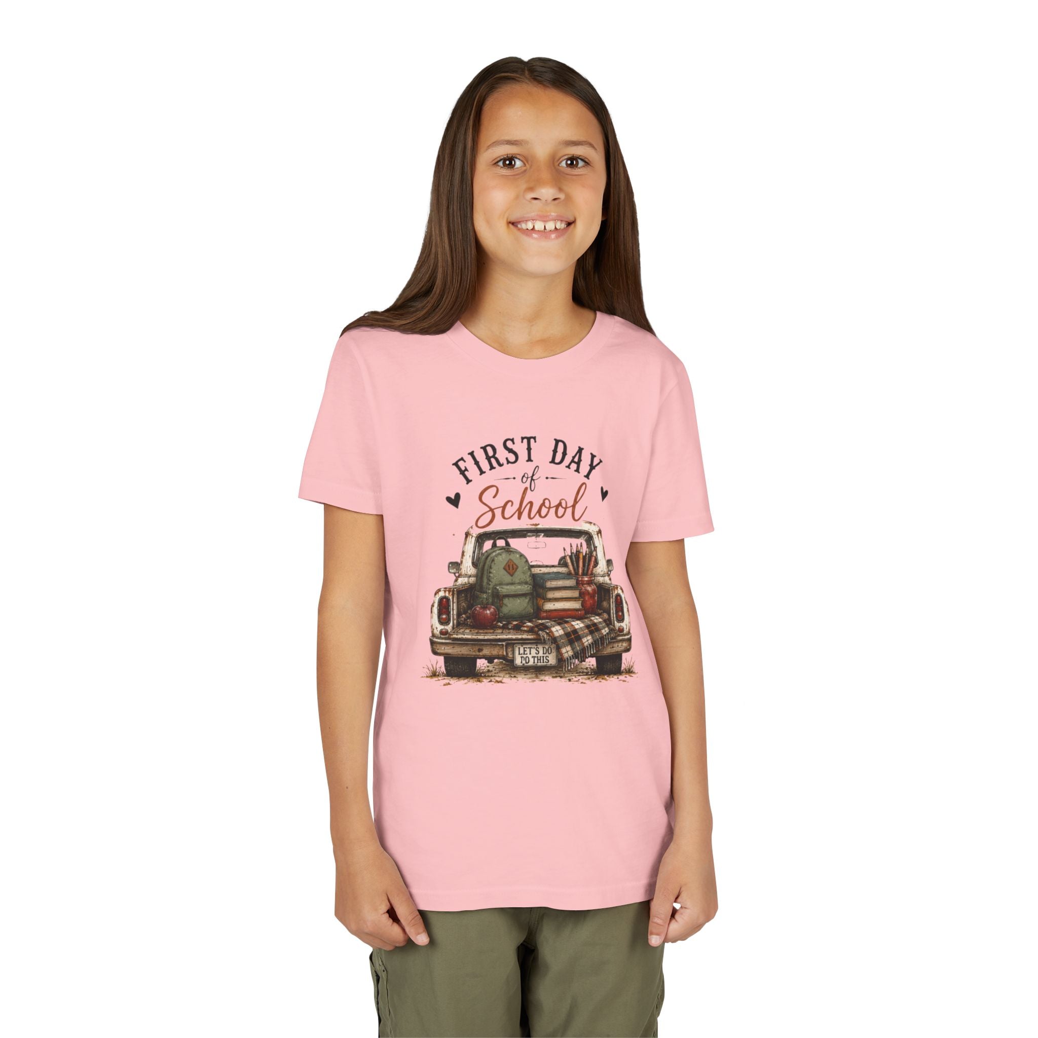 First Day of School Youth Graphic T-Shirt — Vintage Truck Back-to-School Shirt