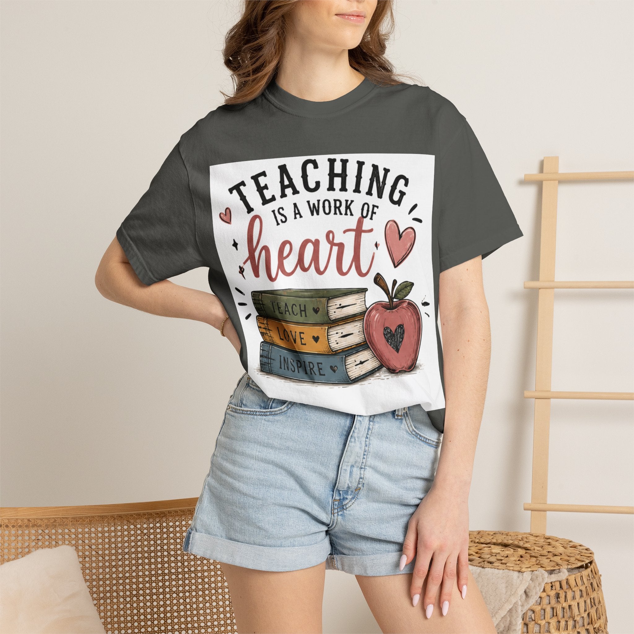 Teaching Is a Work of Heart T-Shirt — Teacher Appreciation Gift Tee