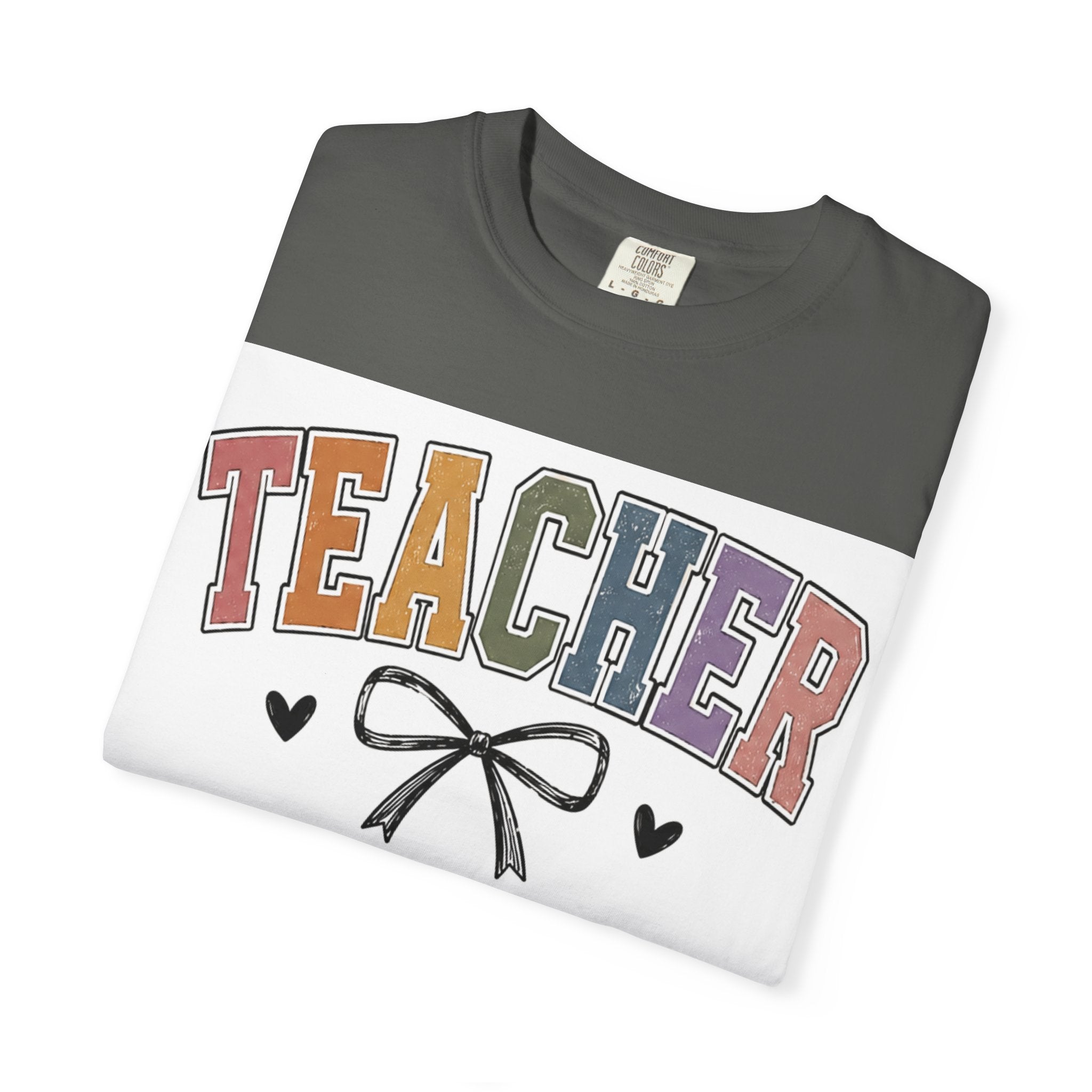 Teacher Rainbow Bow T-Shirt