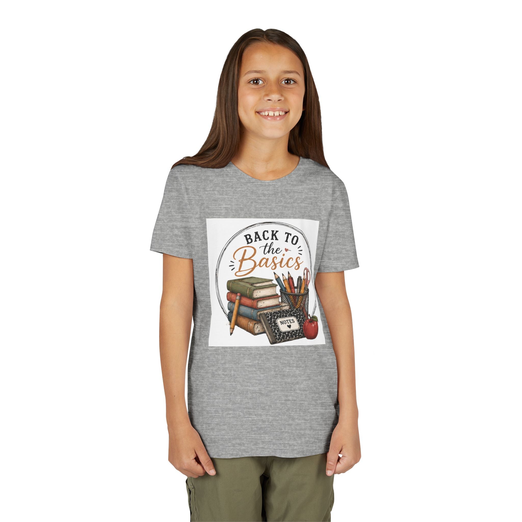 Youth Graphic T-Shirt — "Back to the Basics" School Teacher & Student Graphic