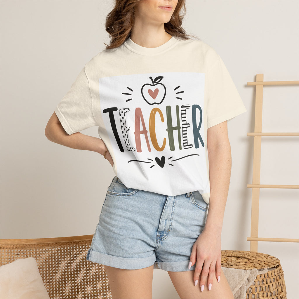 Teacher Graphic T-Shirt — Cute Apple School Staff Gift
