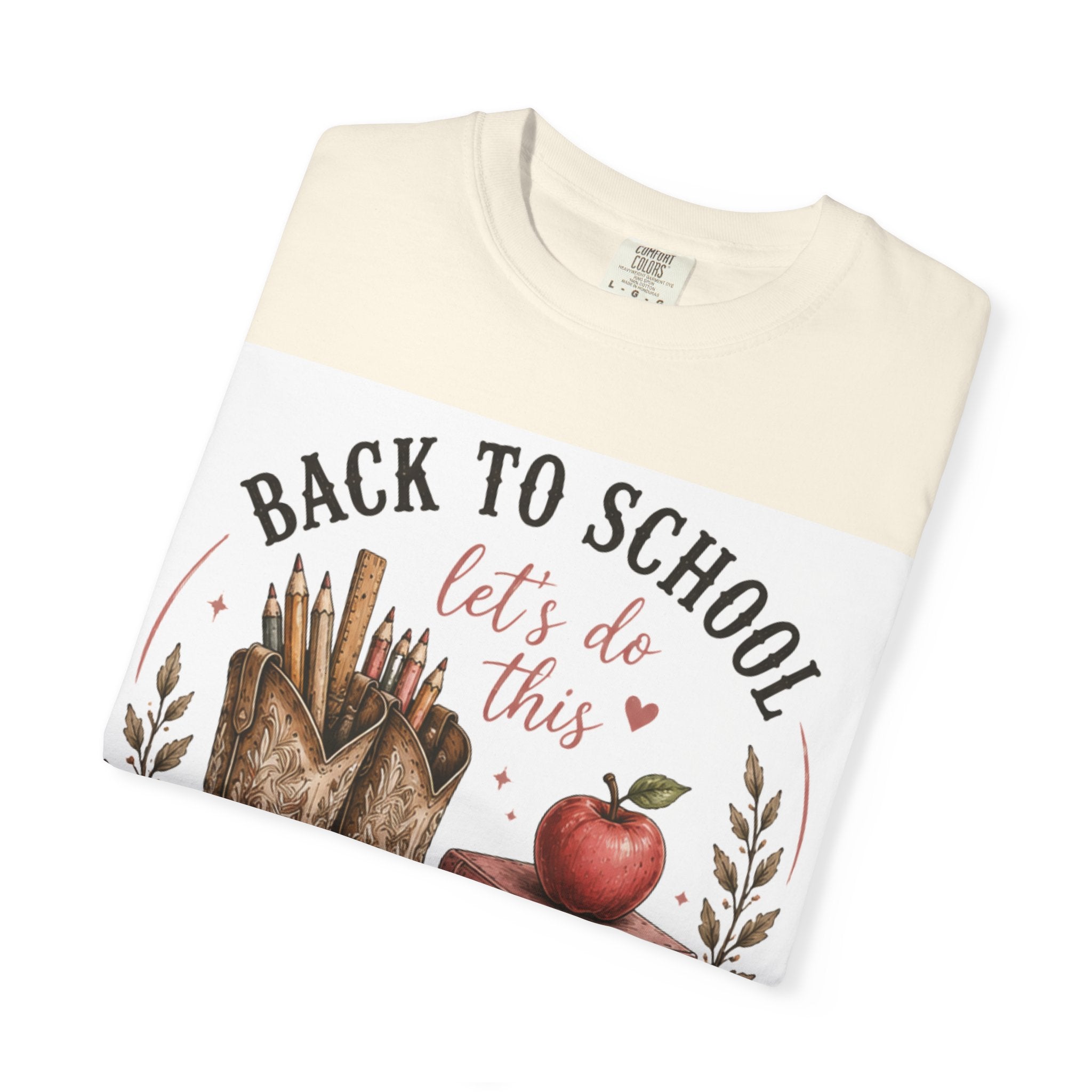 Adult Back to School Graphic T-Shirt – "Back to School, Let’s Do This" Cowboy Boots & Books Teacher