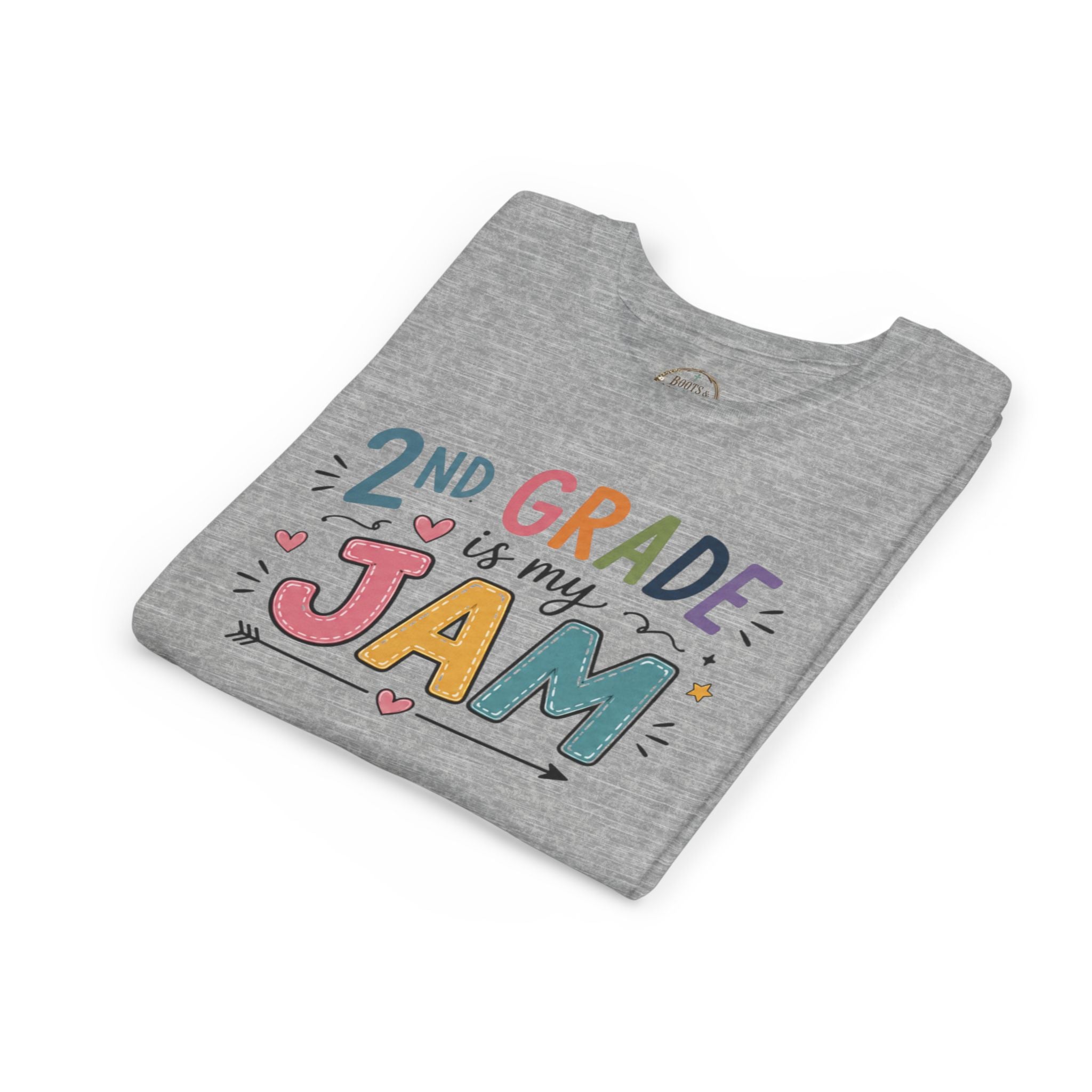 2nd Grade Is My Jam Graphic T-Shirt— Cute Colorful Back-to-School Shirt