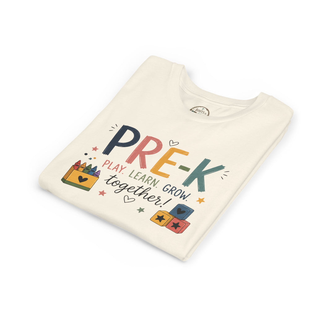 Pre-K Play Learn Grow Graphic T-Shirt