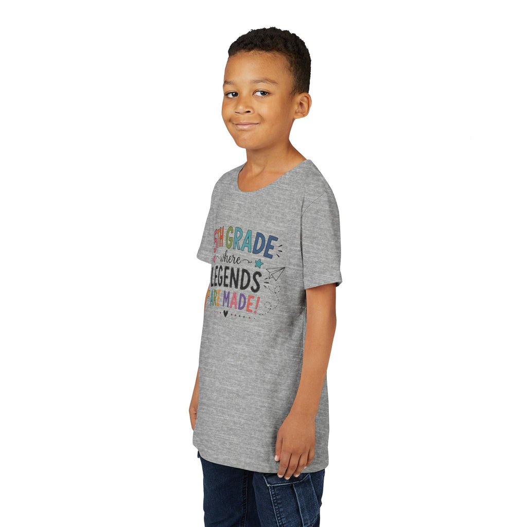 5th Grade Where Legends Are Made Graphic T-Shirt — Back-to-School Kids Tee