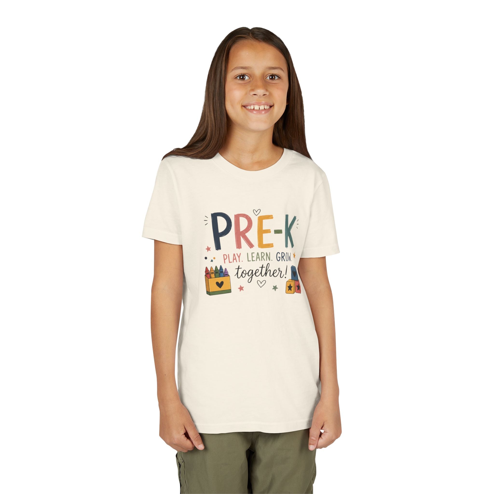Pre-K Play Learn Grow Graphic T-Shirt