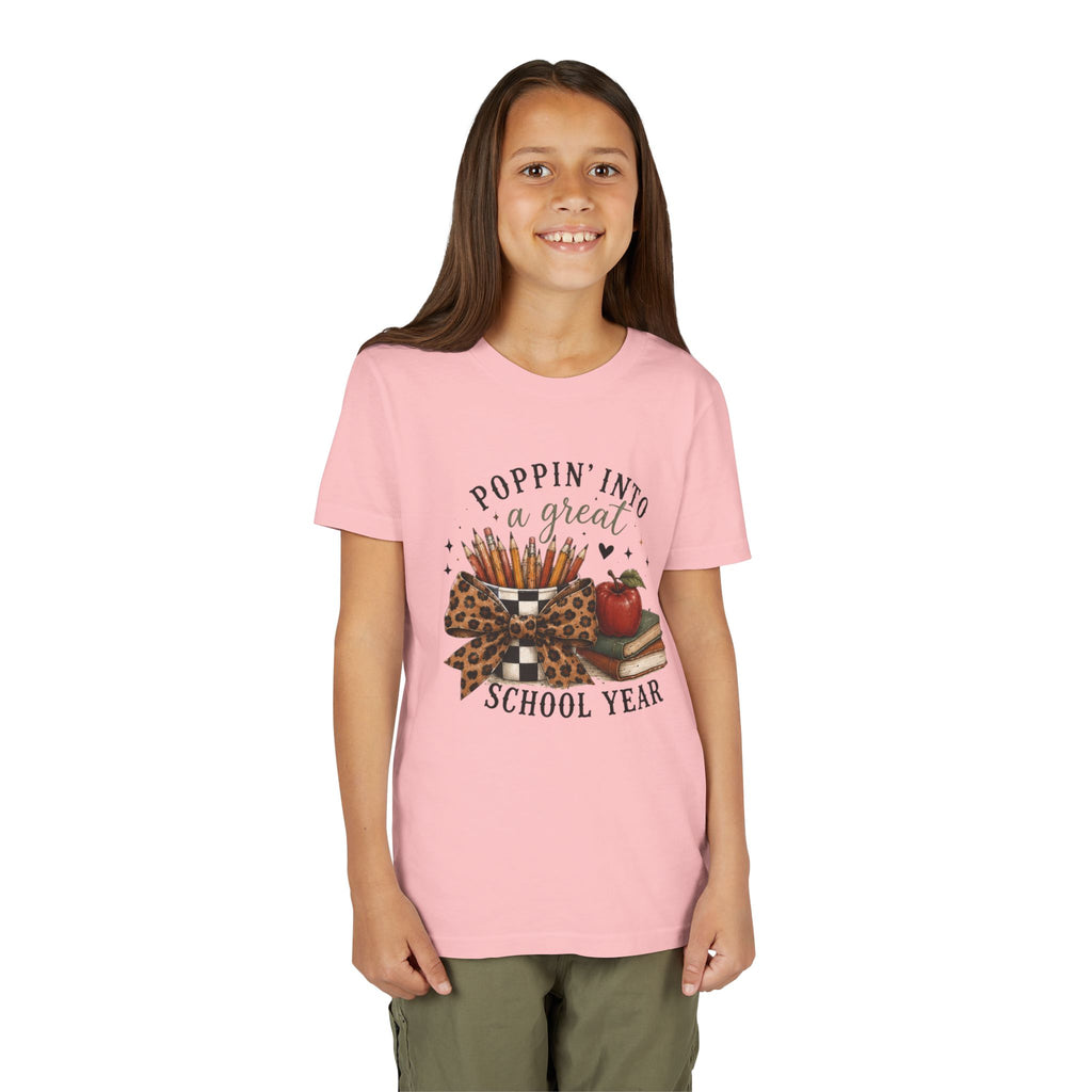 Youth Graphic T-Shirt — "Poppin' Into a Great School Year" Back-to-School Shirt