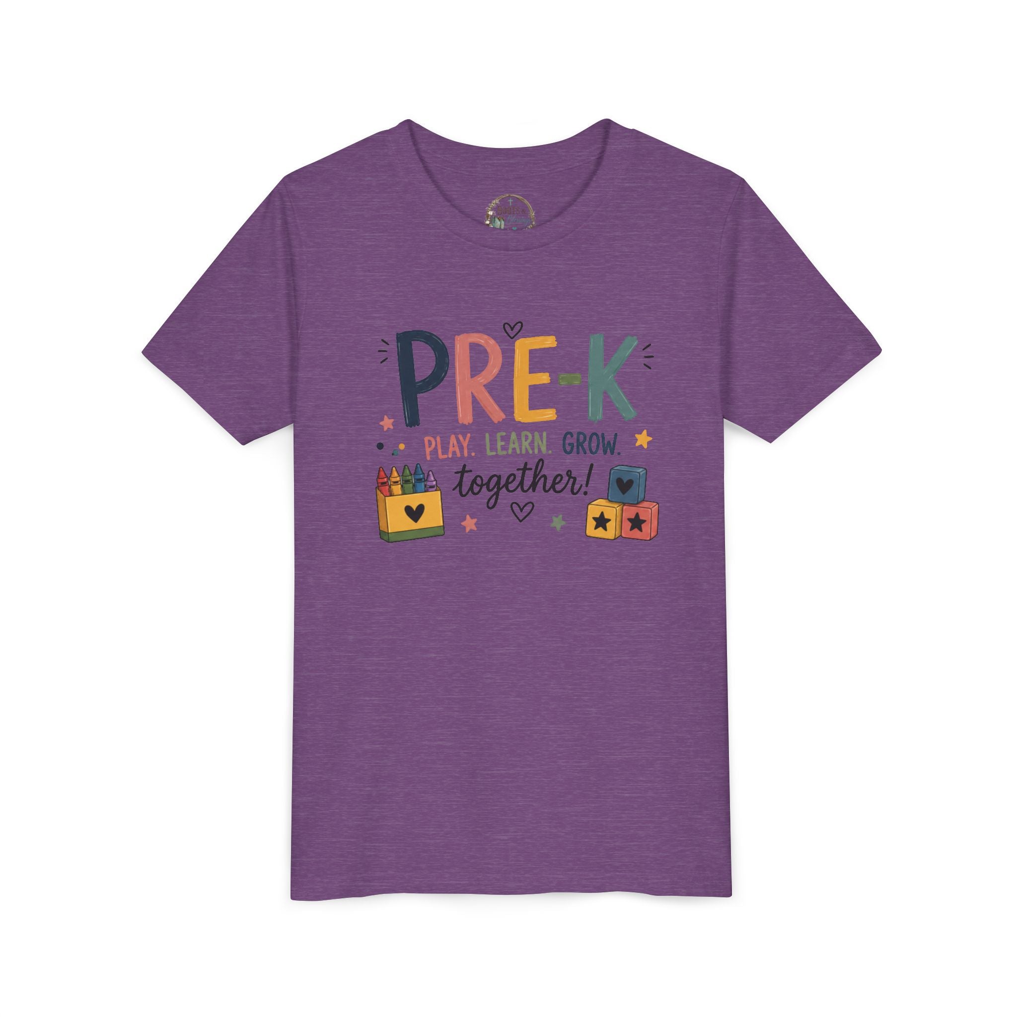 Pre-K Play Learn Grow Graphic T-Shirt