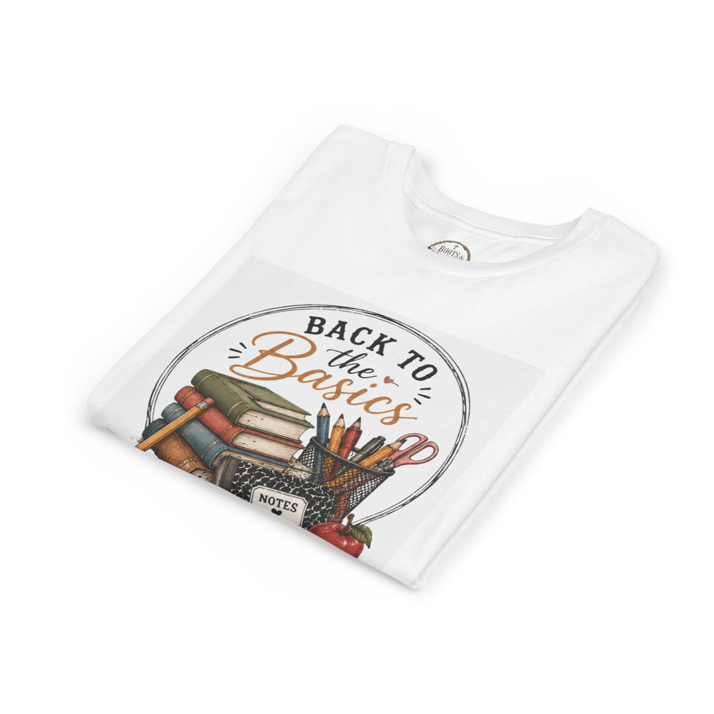 Youth Graphic T-Shirt — "Back to the Basics" School Teacher & Student Graphic