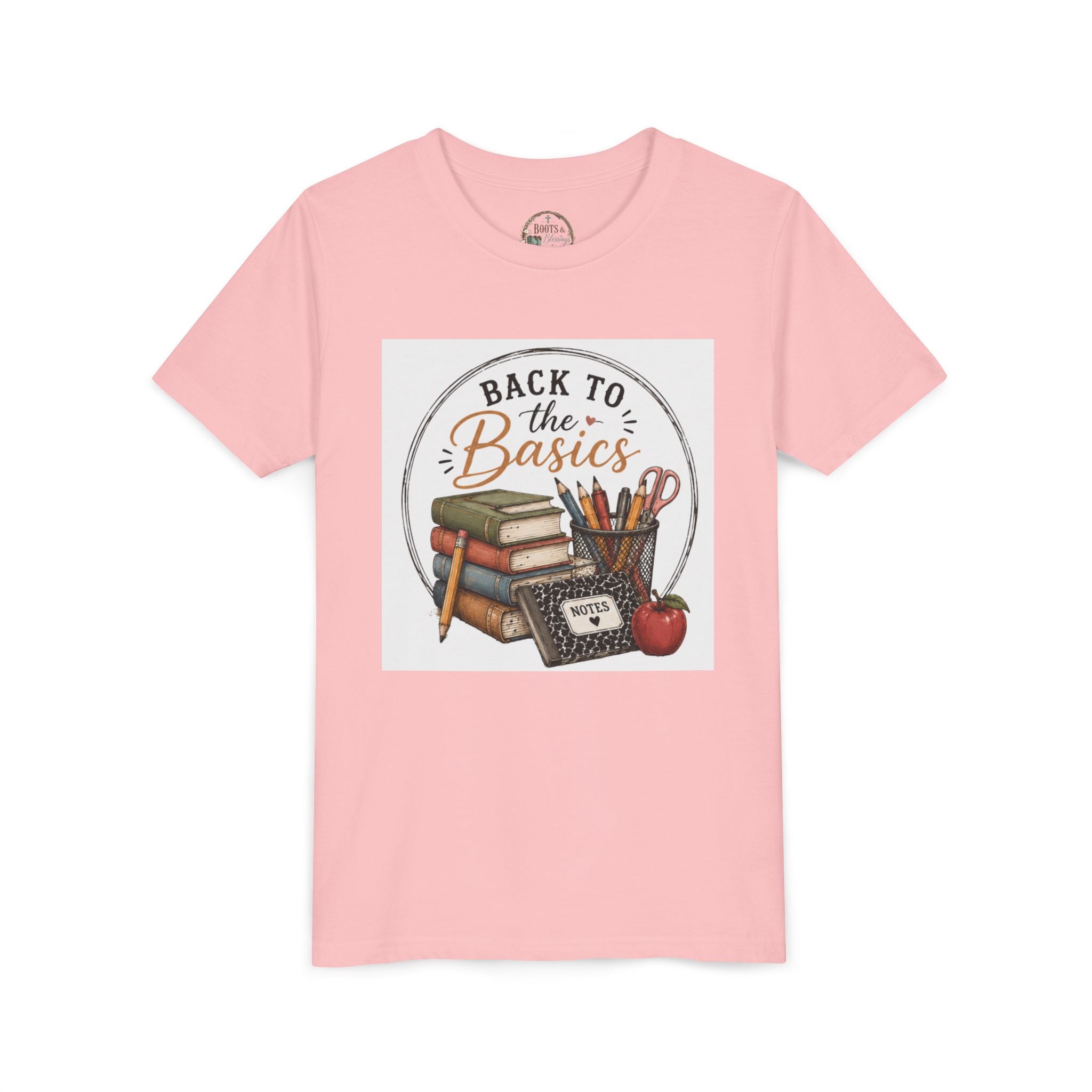 Youth Graphic T-Shirt — "Back to the Basics" School Teacher & Student Graphic