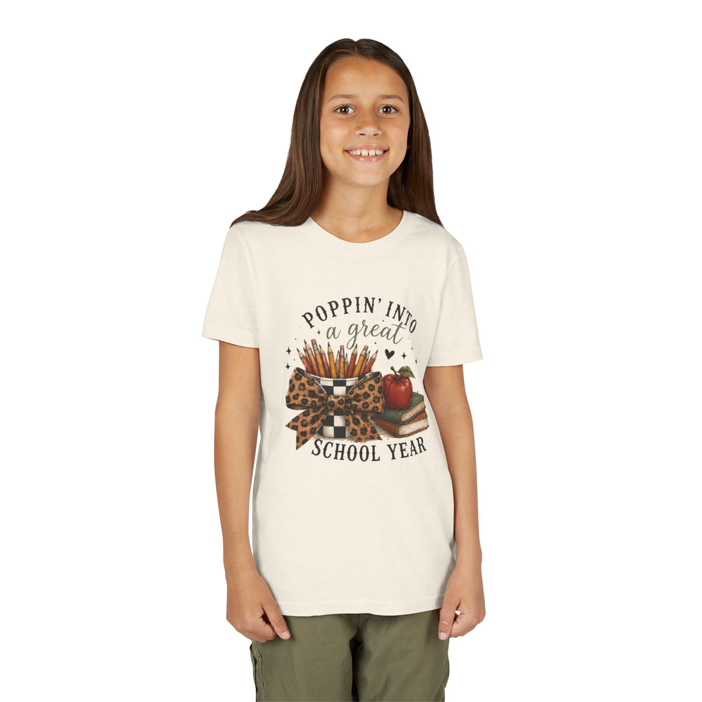 Youth Graphic T-Shirt — "Poppin' Into a Great School Year" Back-to-School Shirt