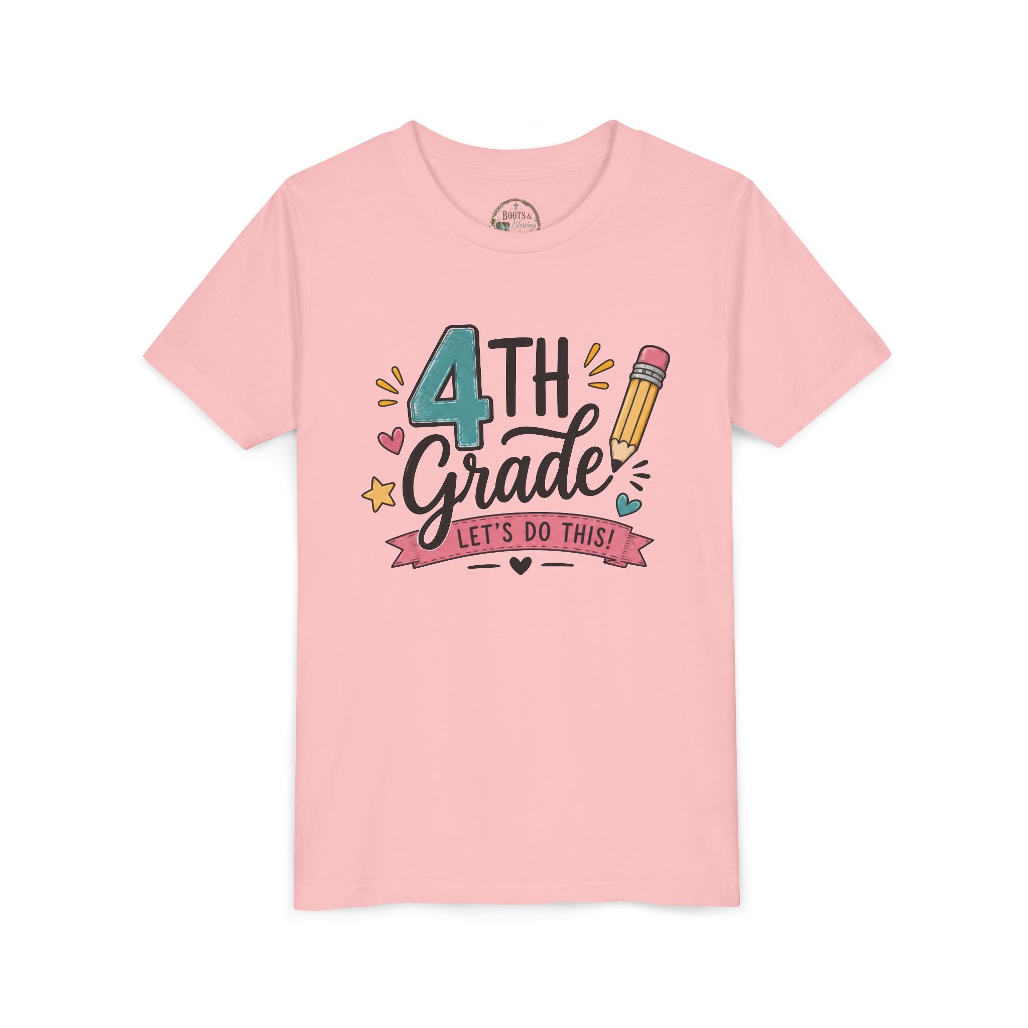 4th Grade Graphic T-Shirt- "Let's Do This" Back-to-School Kids Shirt