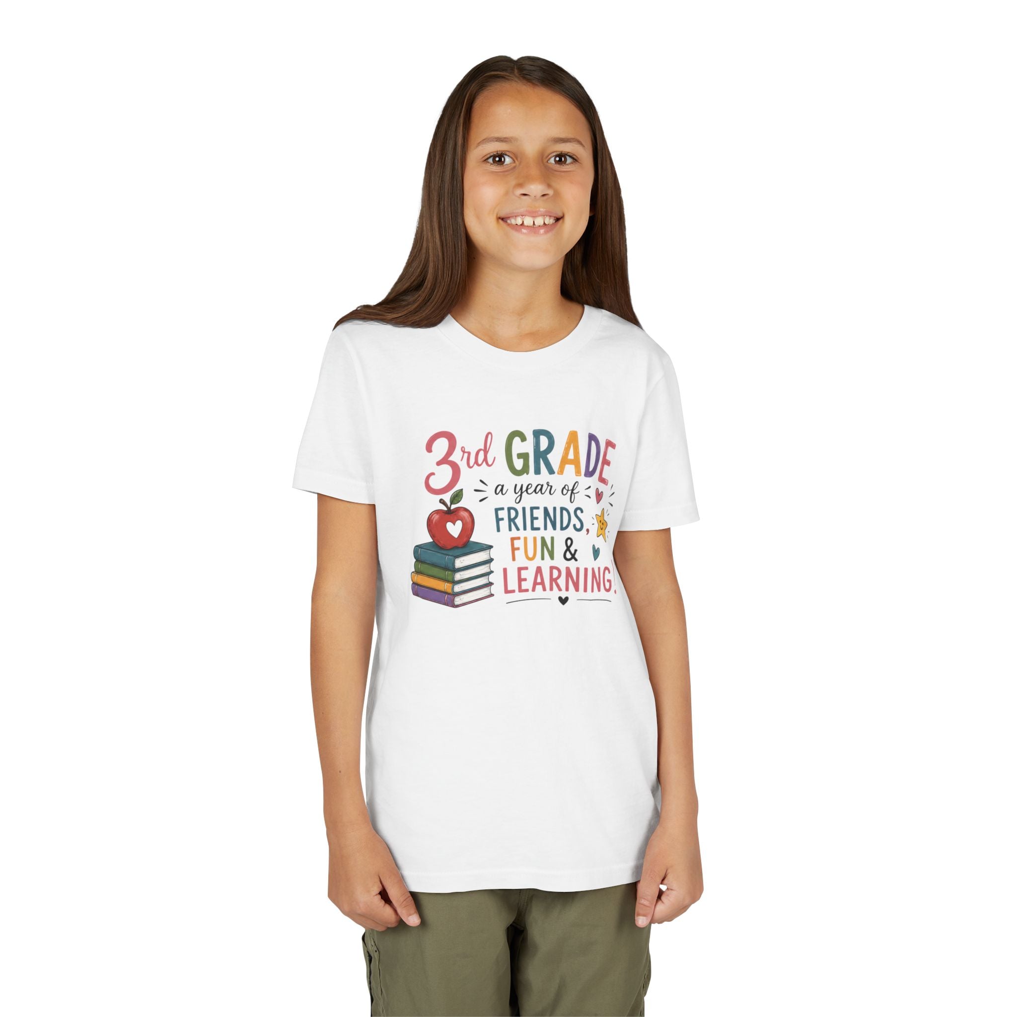 3rd Grade Graphic T‑Shirt - "3rd Grade: A Year of Friends, Fun & Learning" Back-to-School Tee