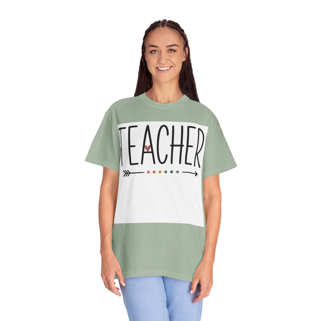 Teacher Arrow T-Shirt — Cute Heart Dotted Design for Educators