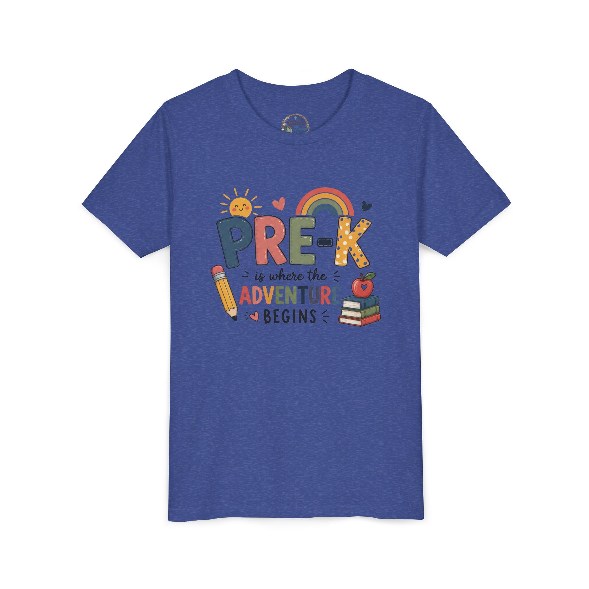 Pre-K Adventure Begins Youth Tee — Back to School Preschool Shirt