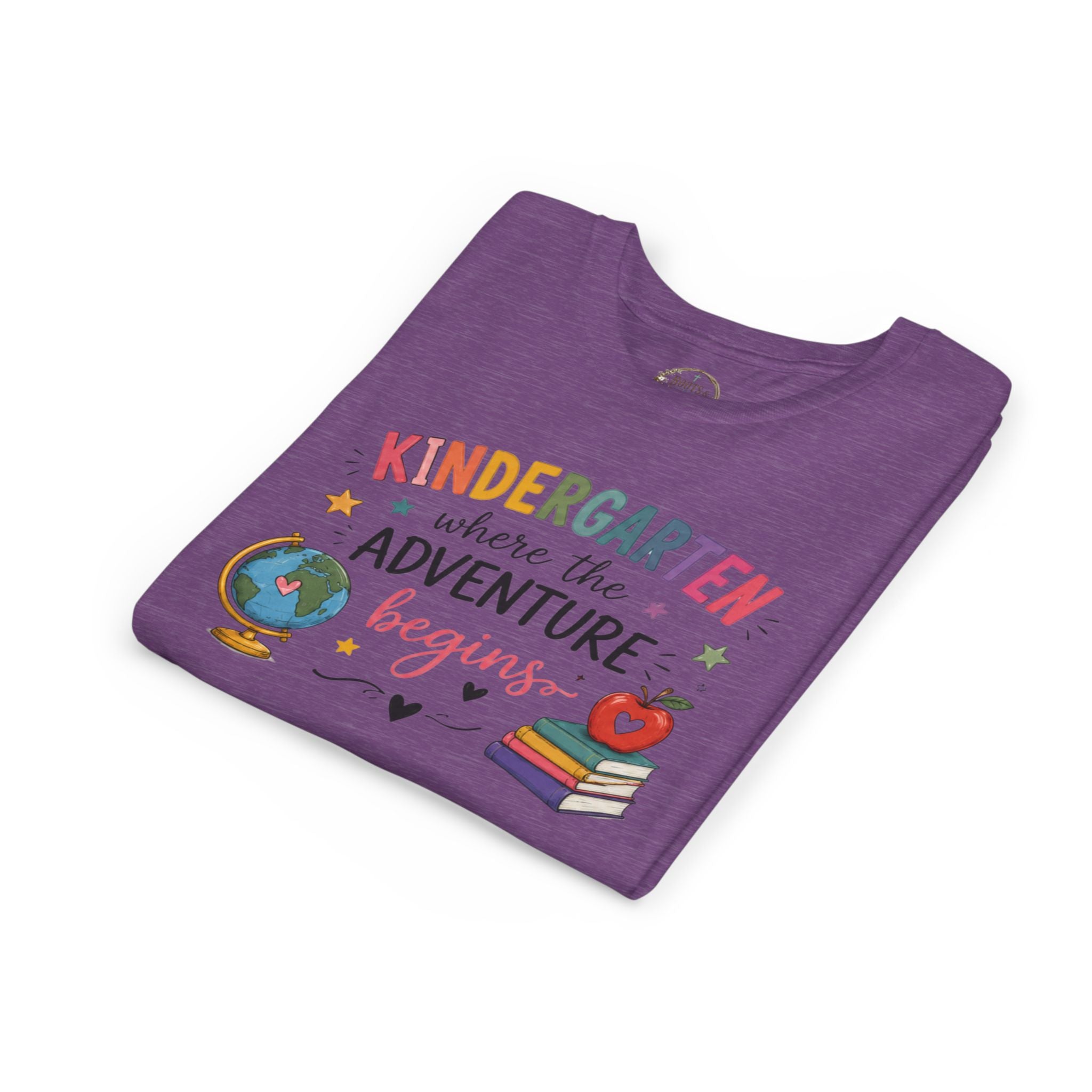 Kindergarten Adventure Graphic T-Shirt – "Kindergarten Where the Adventure Begins" Back-to-School Shirt