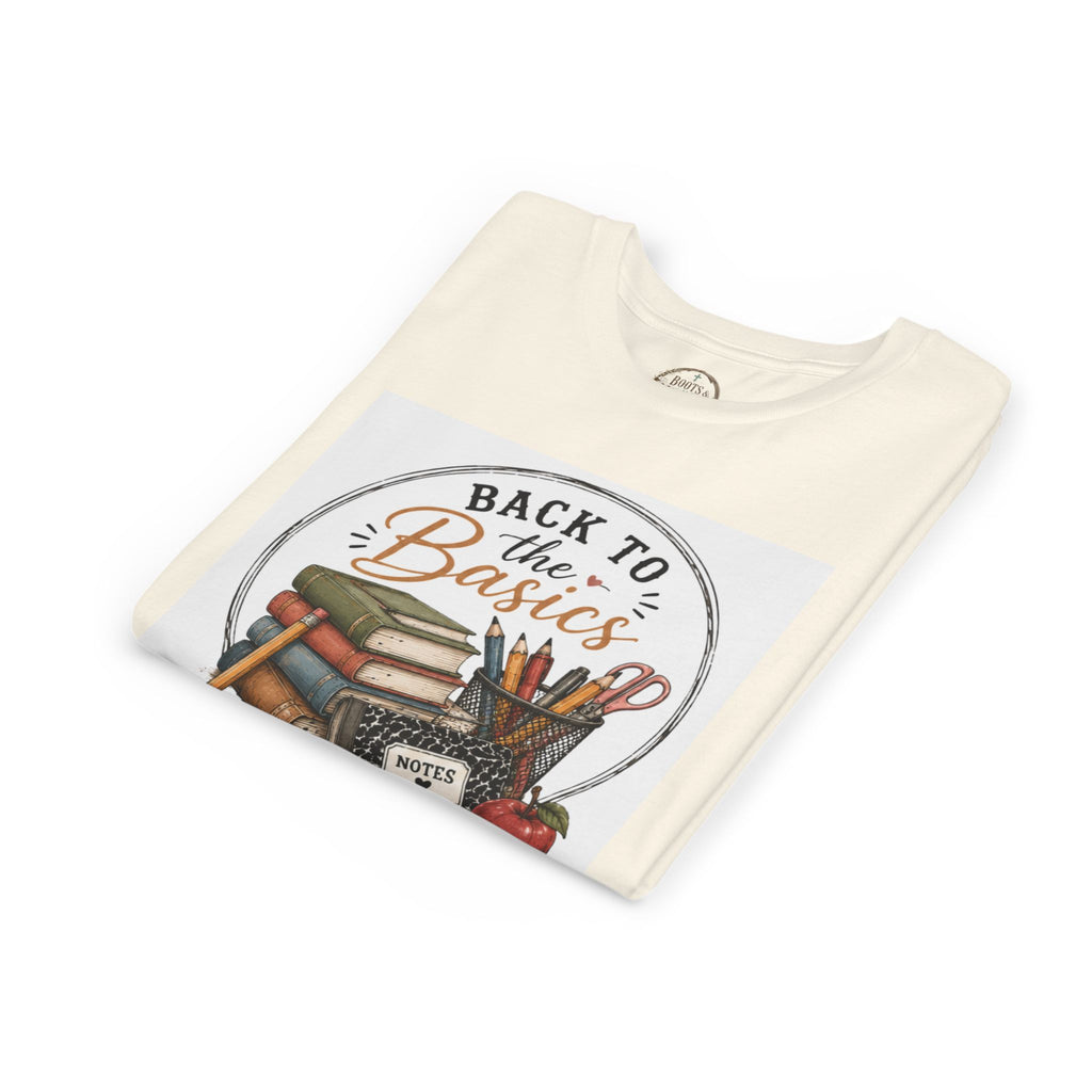Youth Graphic T-Shirt — "Back to the Basics" School Teacher & Student Graphic