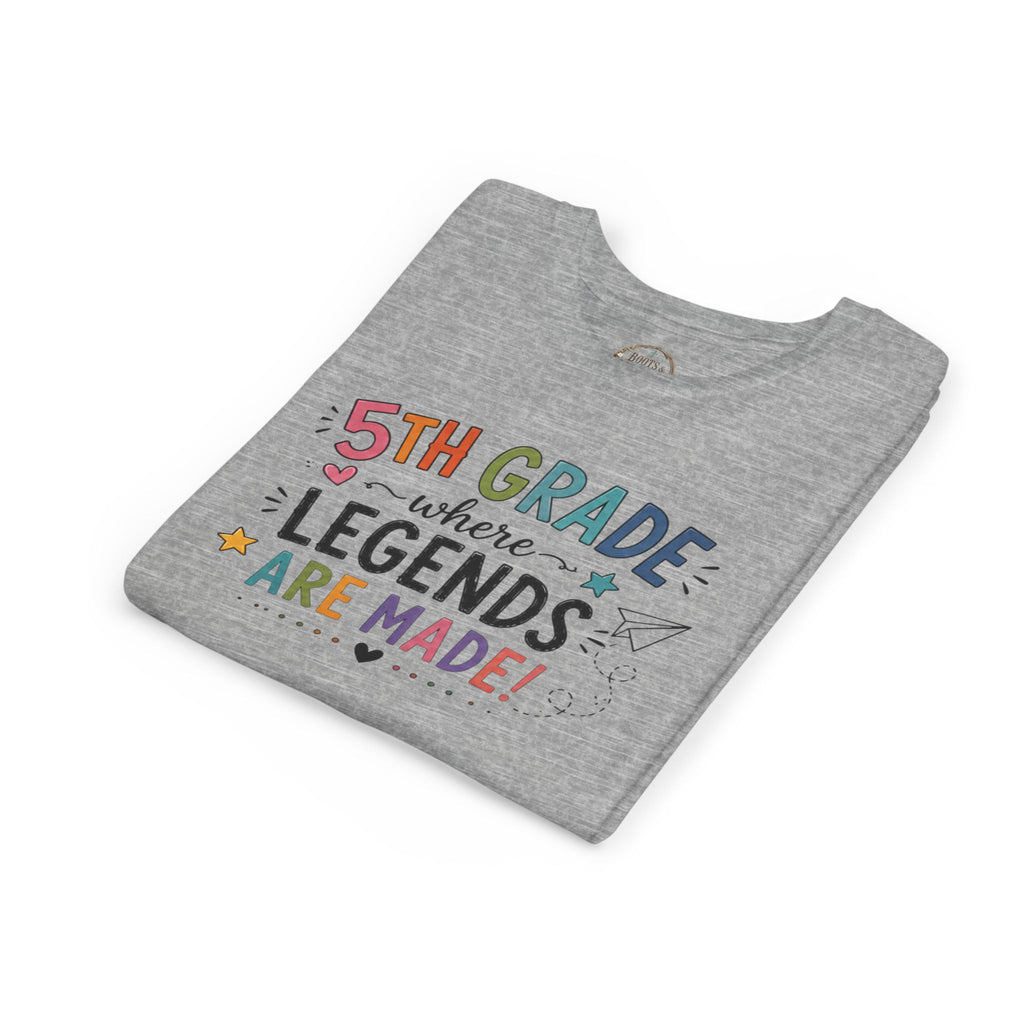 5th Grade Where Legends Are Made Graphic T-Shirt — Back-to-School Kids Tee