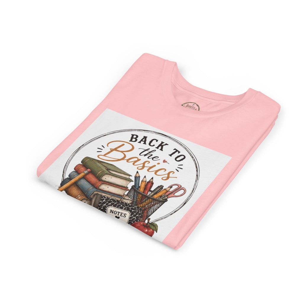 Youth Graphic T-Shirt — "Back to the Basics" School Teacher & Student Graphic