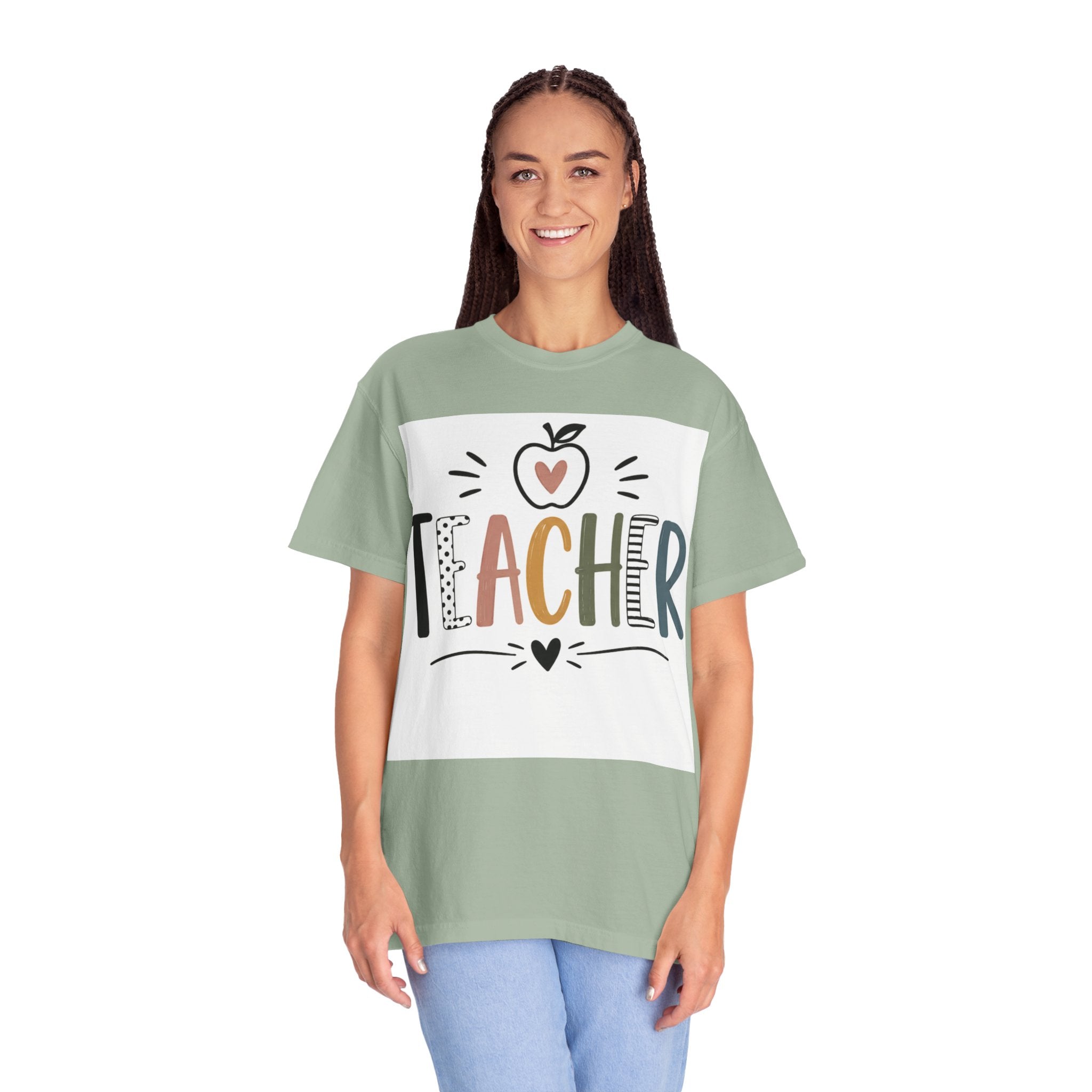 Teacher Graphic T-Shirt — Cute Apple School Staff Gift
