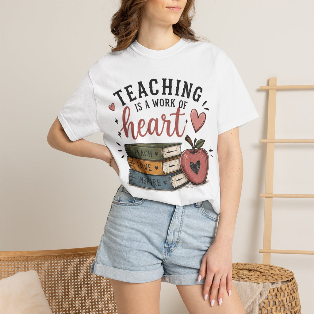 Teaching Is a Work of Heart T-Shirt — Teacher Appreciation Gift Tee