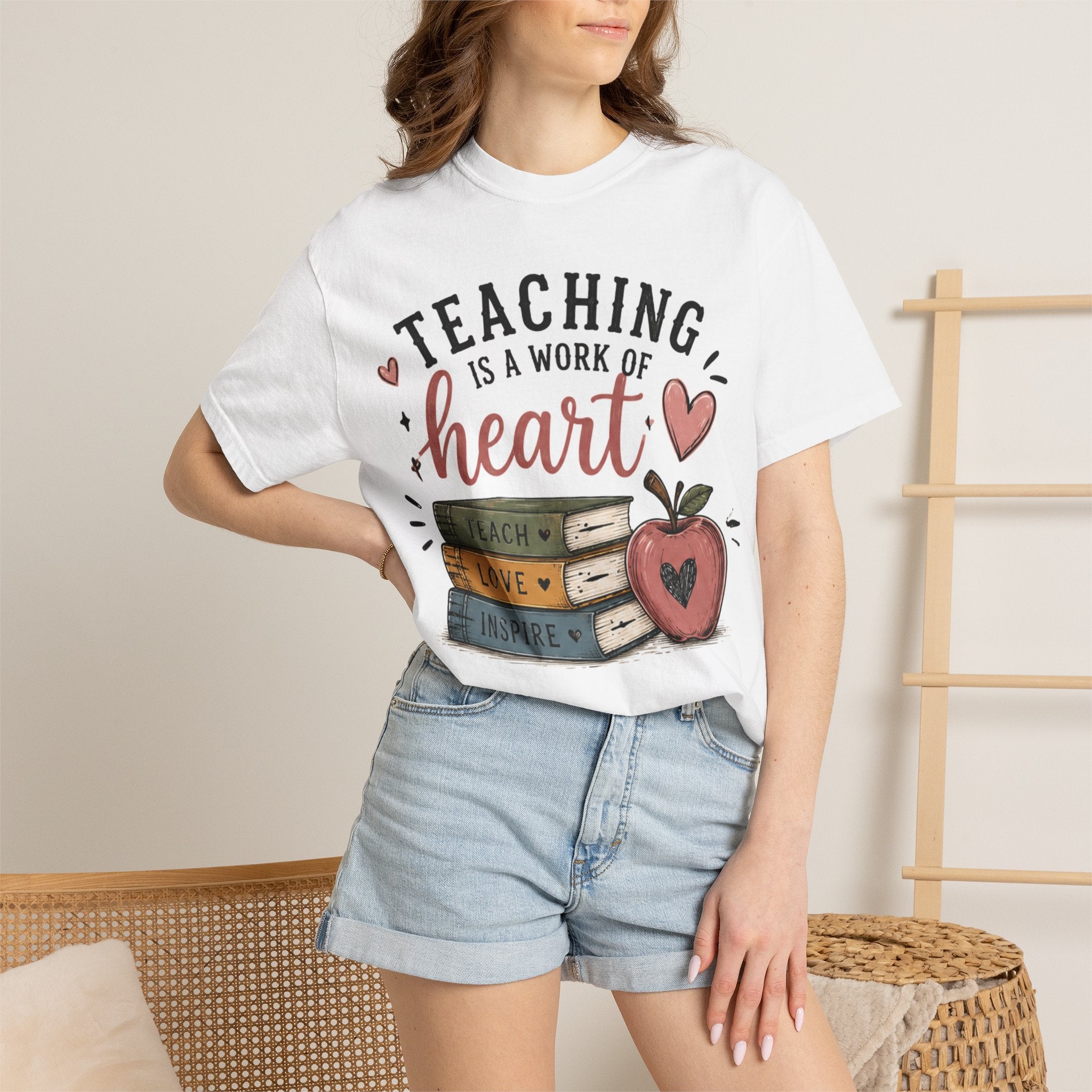 Teaching Is a Work of Heart T-Shirt — Teacher Appreciation Gift Tee