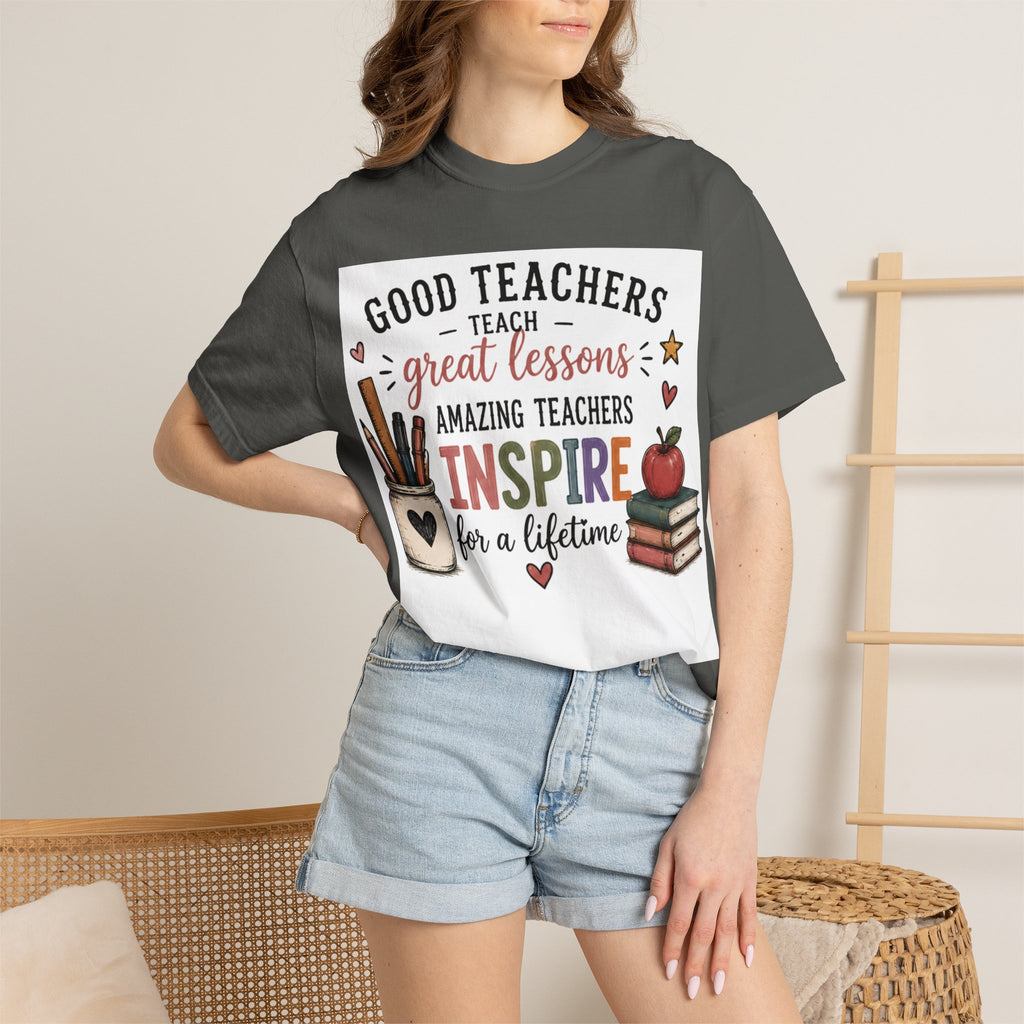 Teacher Appreciation T-Shirt — “Good Teachers Inspire” Gift Tee