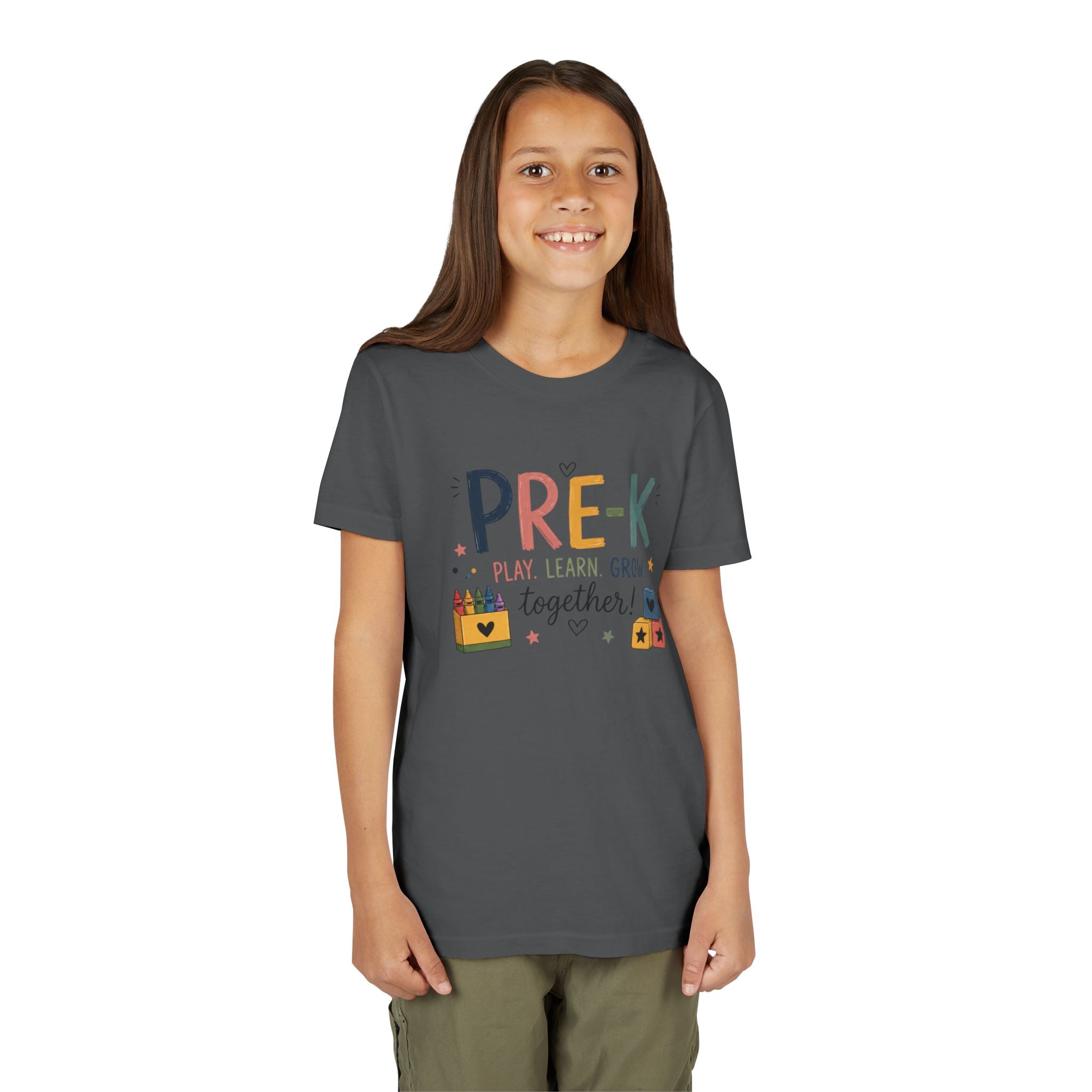 Pre-K Play Learn Grow Graphic T-Shirt
