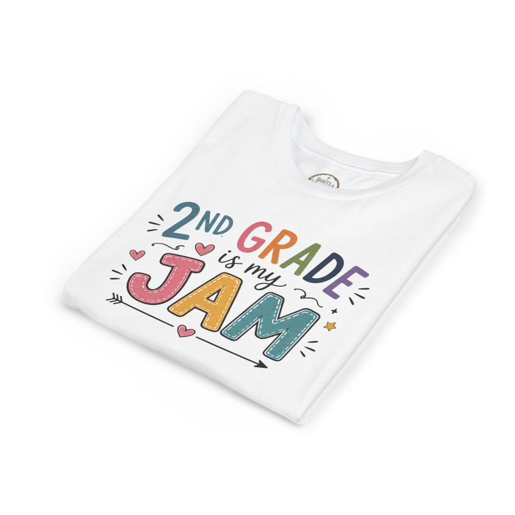 2nd Grade Is My Jam Graphic T-Shirt— Cute Colorful Back-to-School Shirt