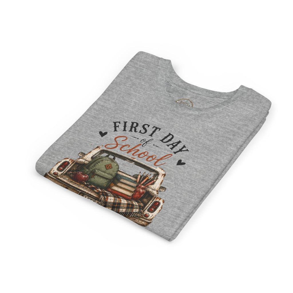 First Day of School Youth Graphic T-Shirt — Vintage Truck Back-to-School Shirt