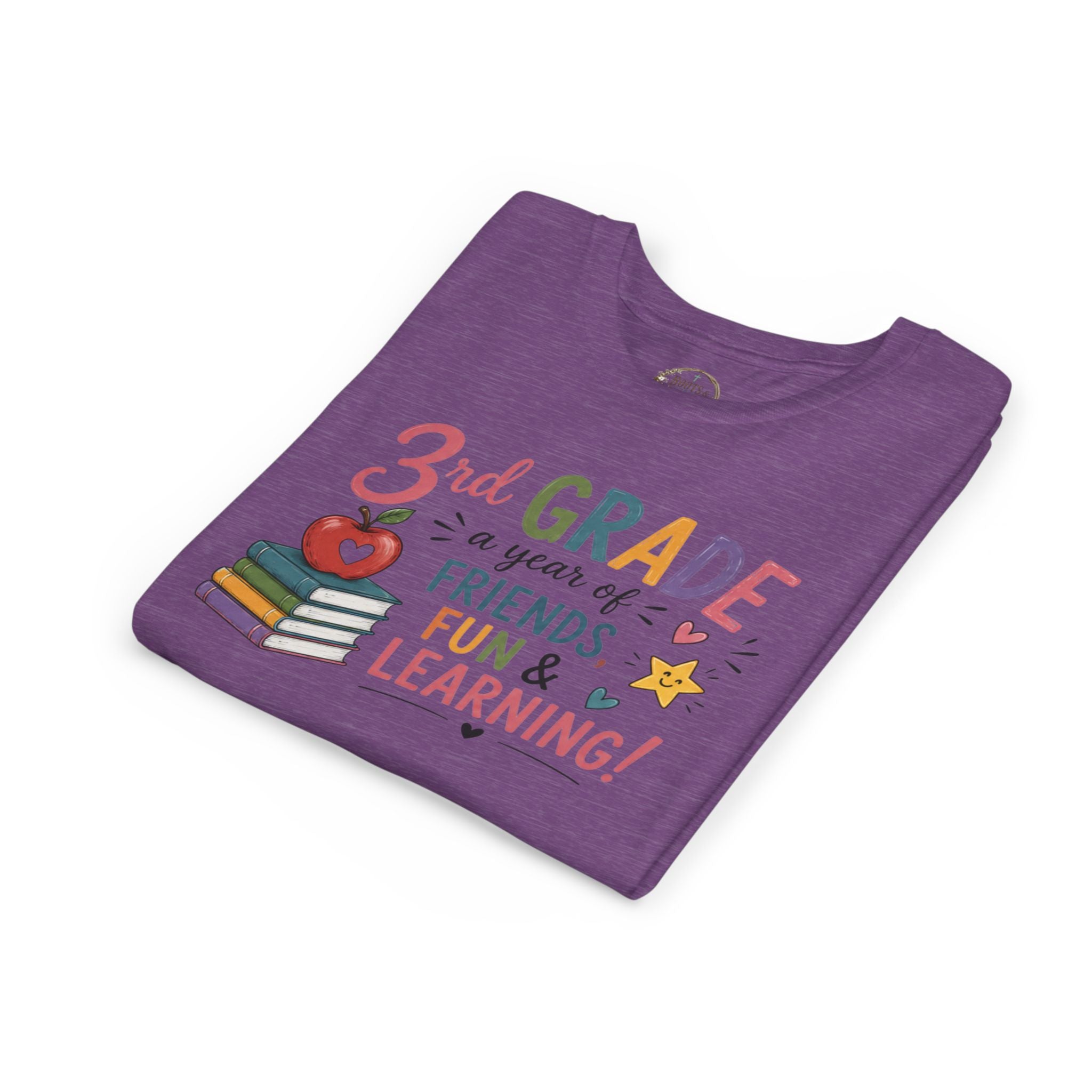 3rd Grade Graphic T‑Shirt - "3rd Grade: A Year of Friends, Fun & Learning" Back-to-School Tee