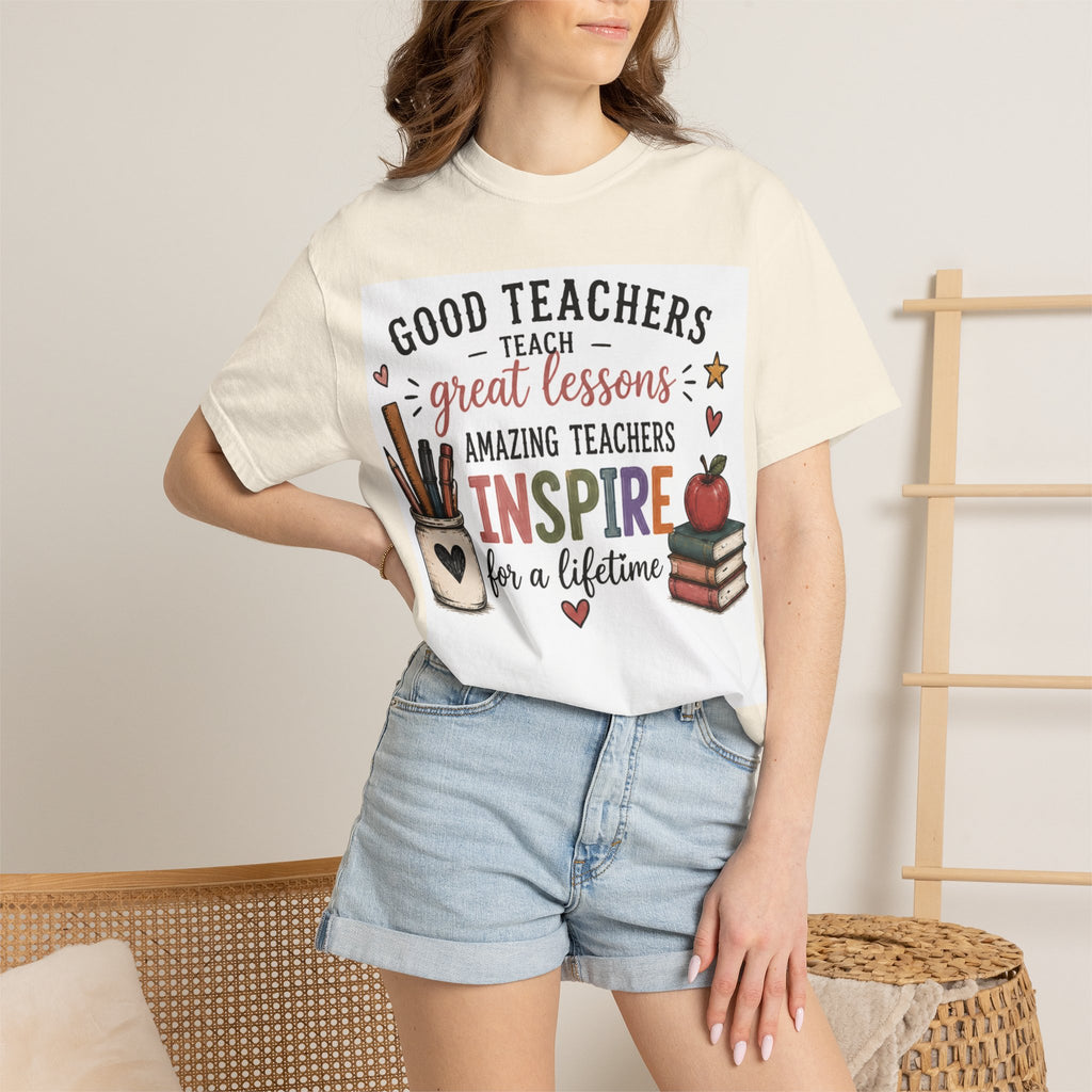 Teacher Appreciation T-Shirt — “Good Teachers Inspire” Gift Tee