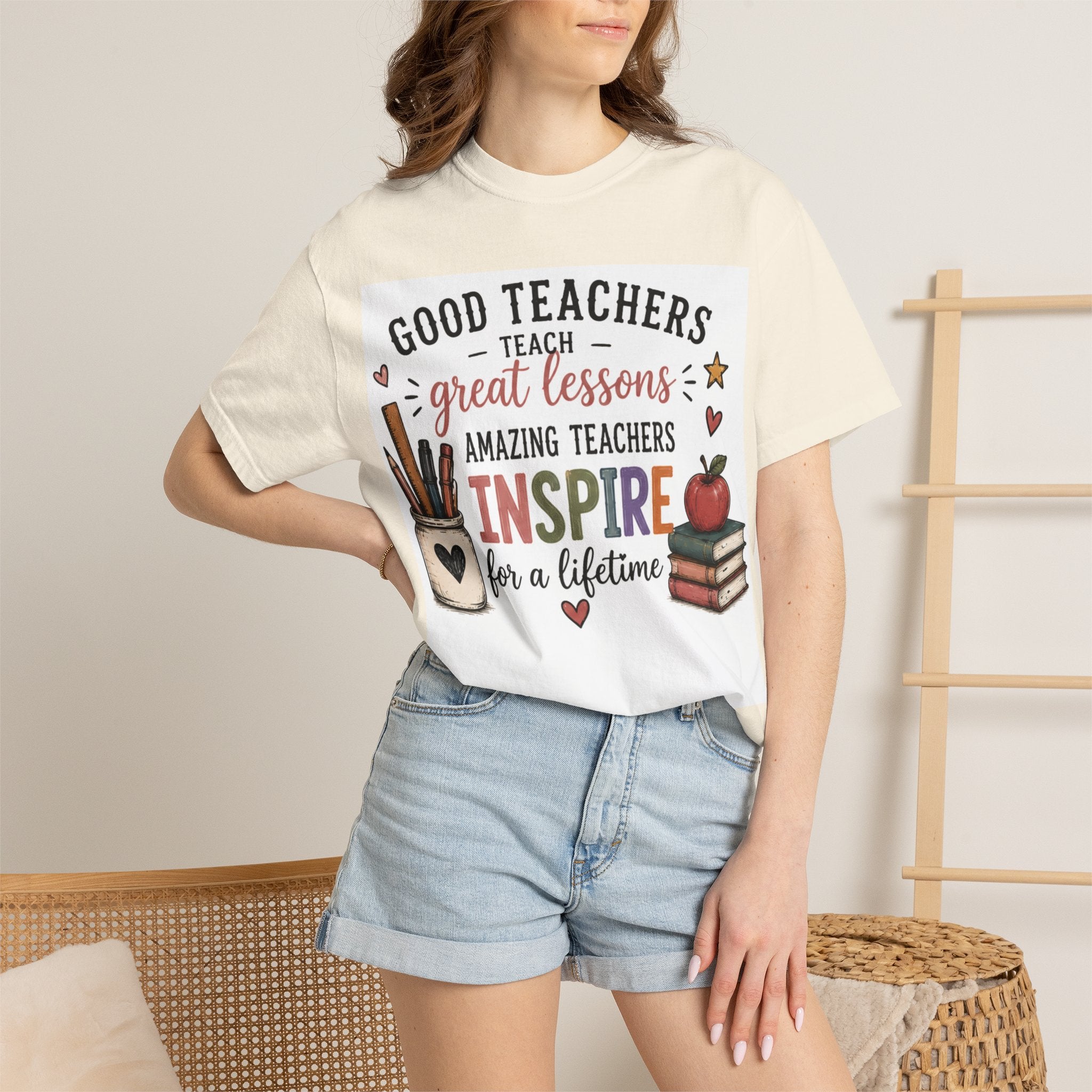 Teacher Appreciation T-Shirt — “Good Teachers Inspire” Gift Tee