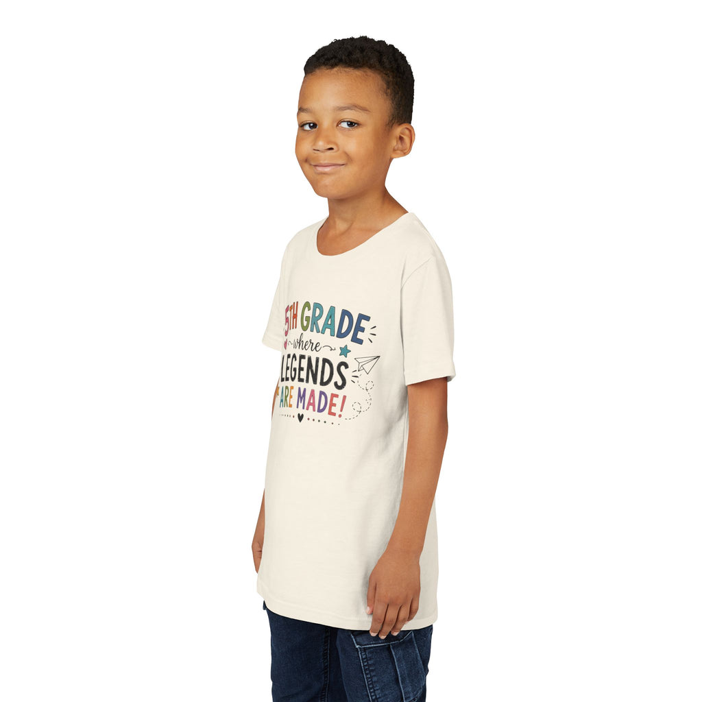 5th Grade Where Legends Are Made Graphic T-Shirt — Back-to-School Kids Tee