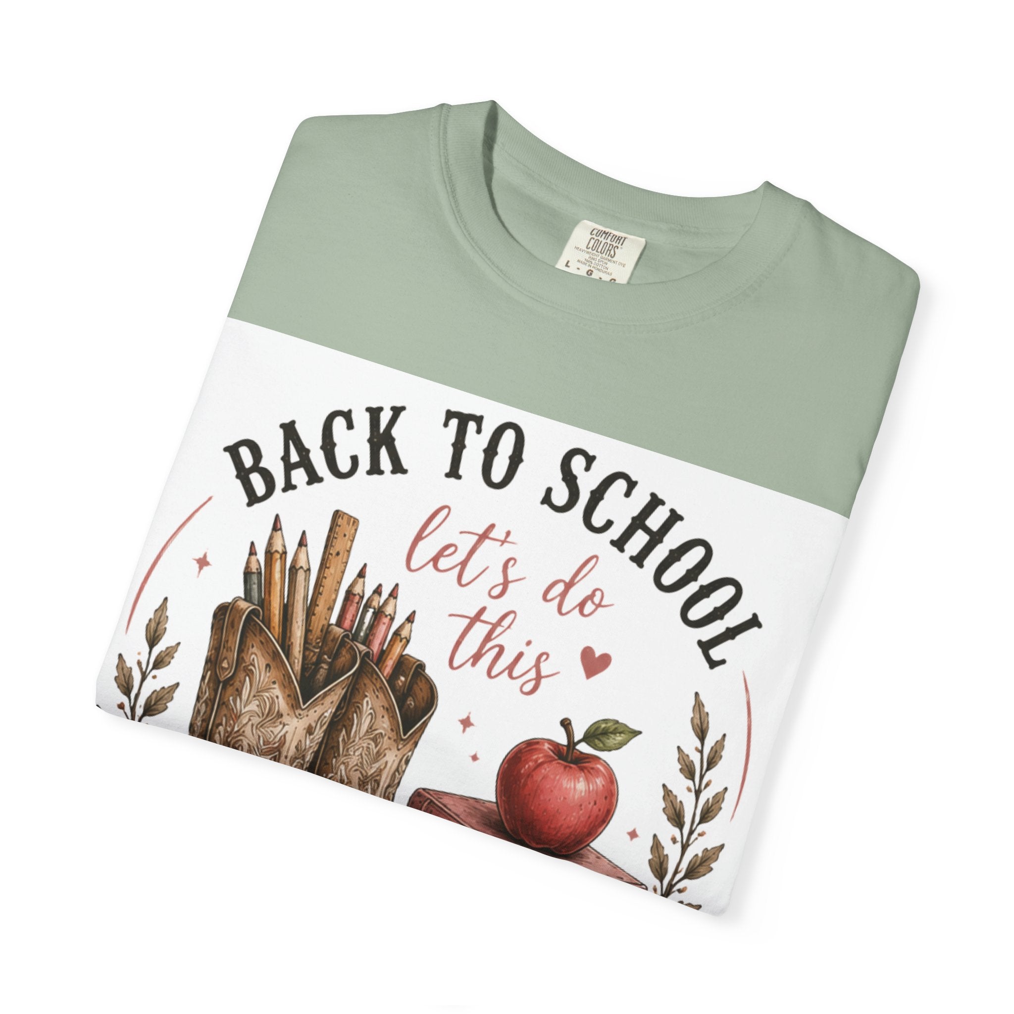 Adult Back to School Graphic T-Shirt – "Back to School, Let’s Do This" Cowboy Boots & Books Teacher