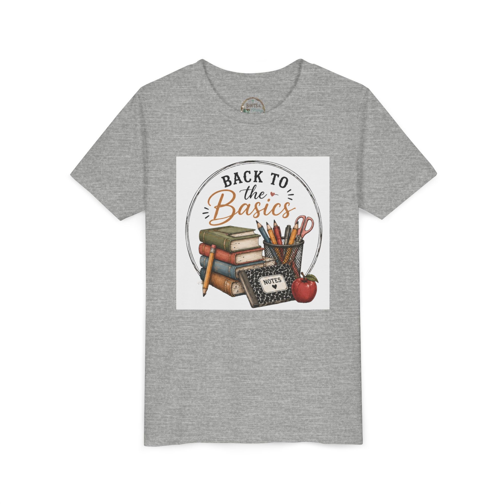 Youth Graphic T-Shirt — "Back to the Basics" School Teacher & Student Graphic