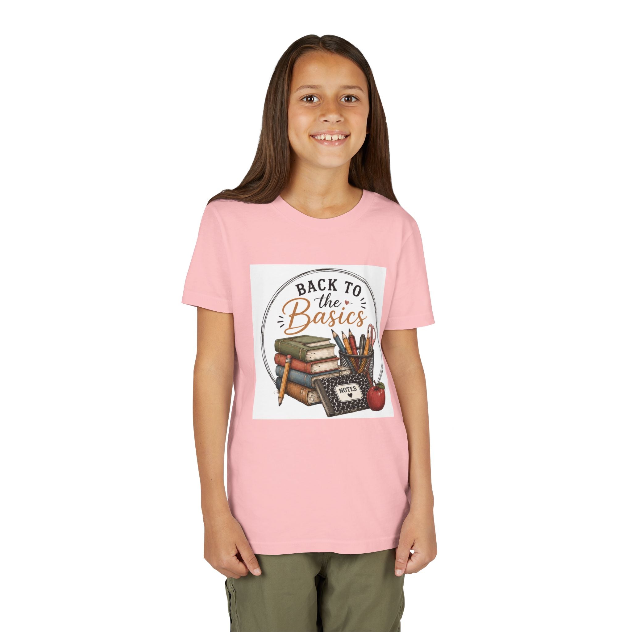 Youth Graphic T-Shirt — "Back to the Basics" School Teacher & Student Graphic