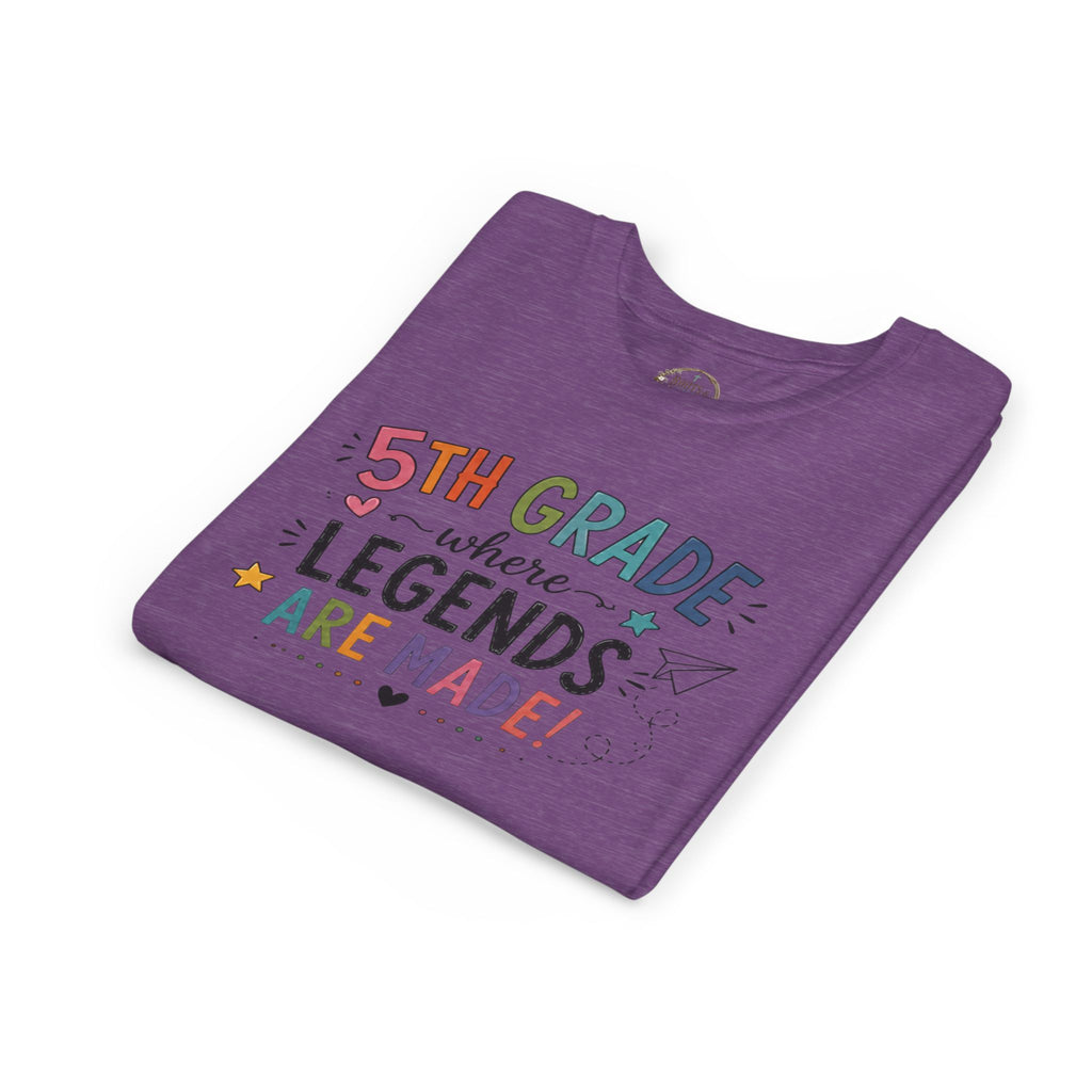 5th Grade Where Legends Are Made Graphic T-Shirt — Back-to-School Kids Tee