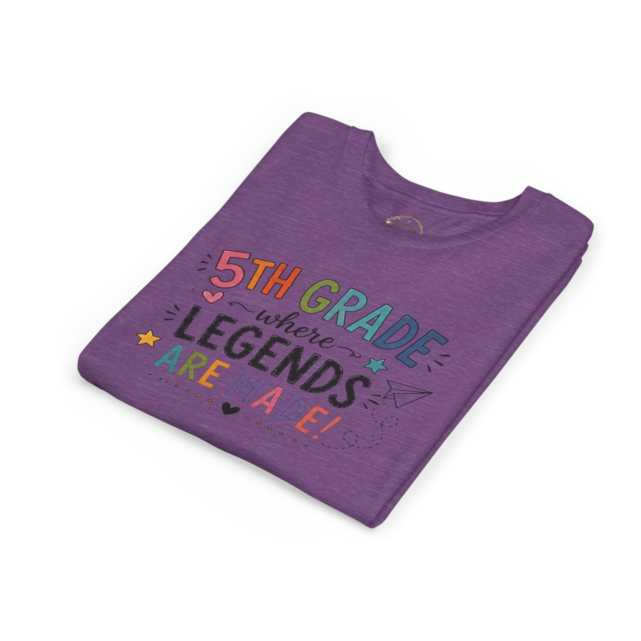 5th Grade Where Legends Are Made Graphic T-Shirt — Back-to-School Kids Tee