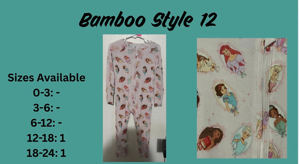 Style 9, 10, 11, 12 Bamboo Zippy
