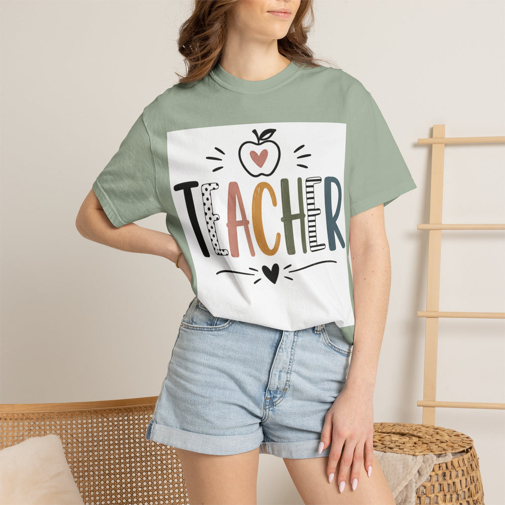 Teacher Graphic T-Shirt — Cute Apple School Staff Gift