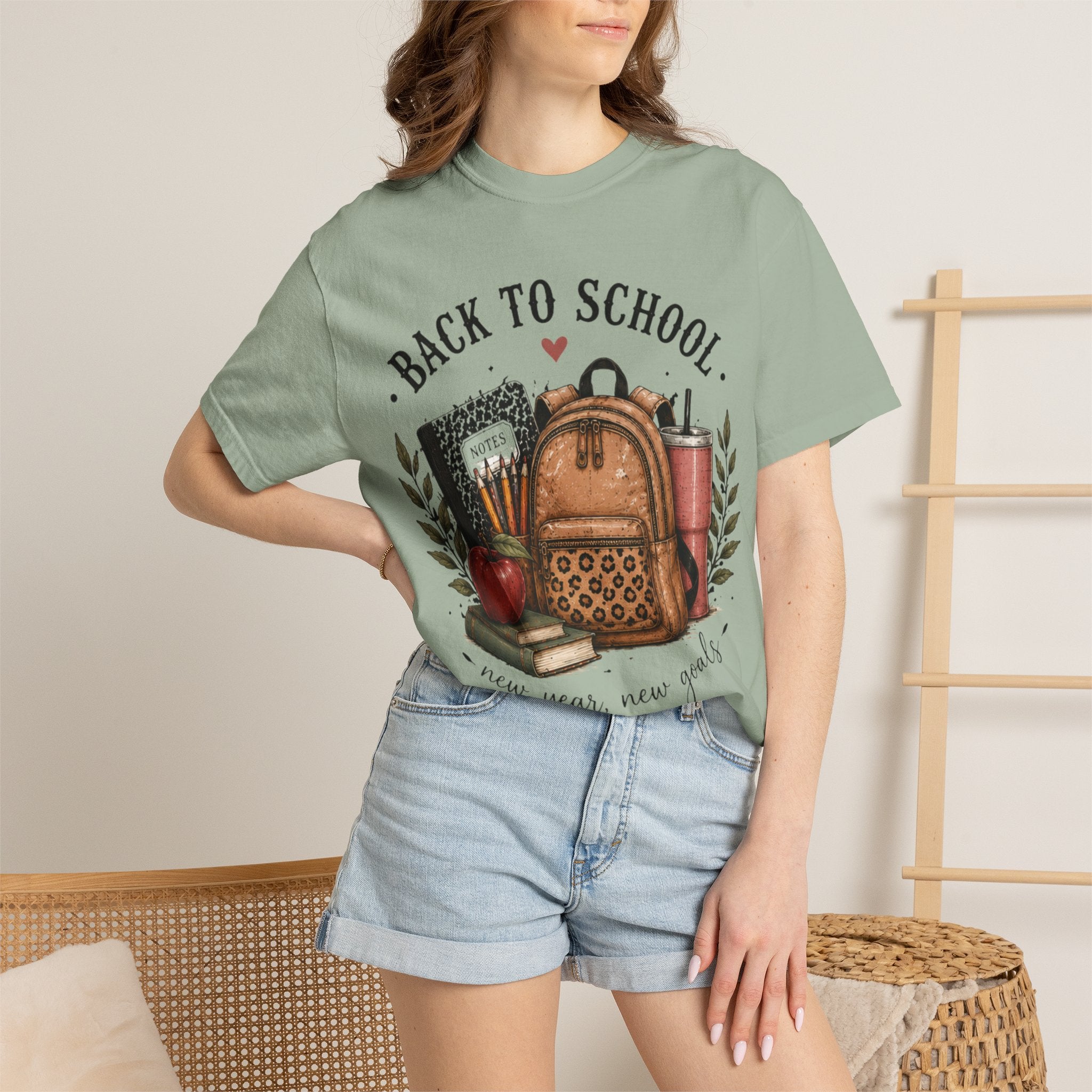 Adult Back to School Graphic T-Shirt — “Back to School, new year new goals”