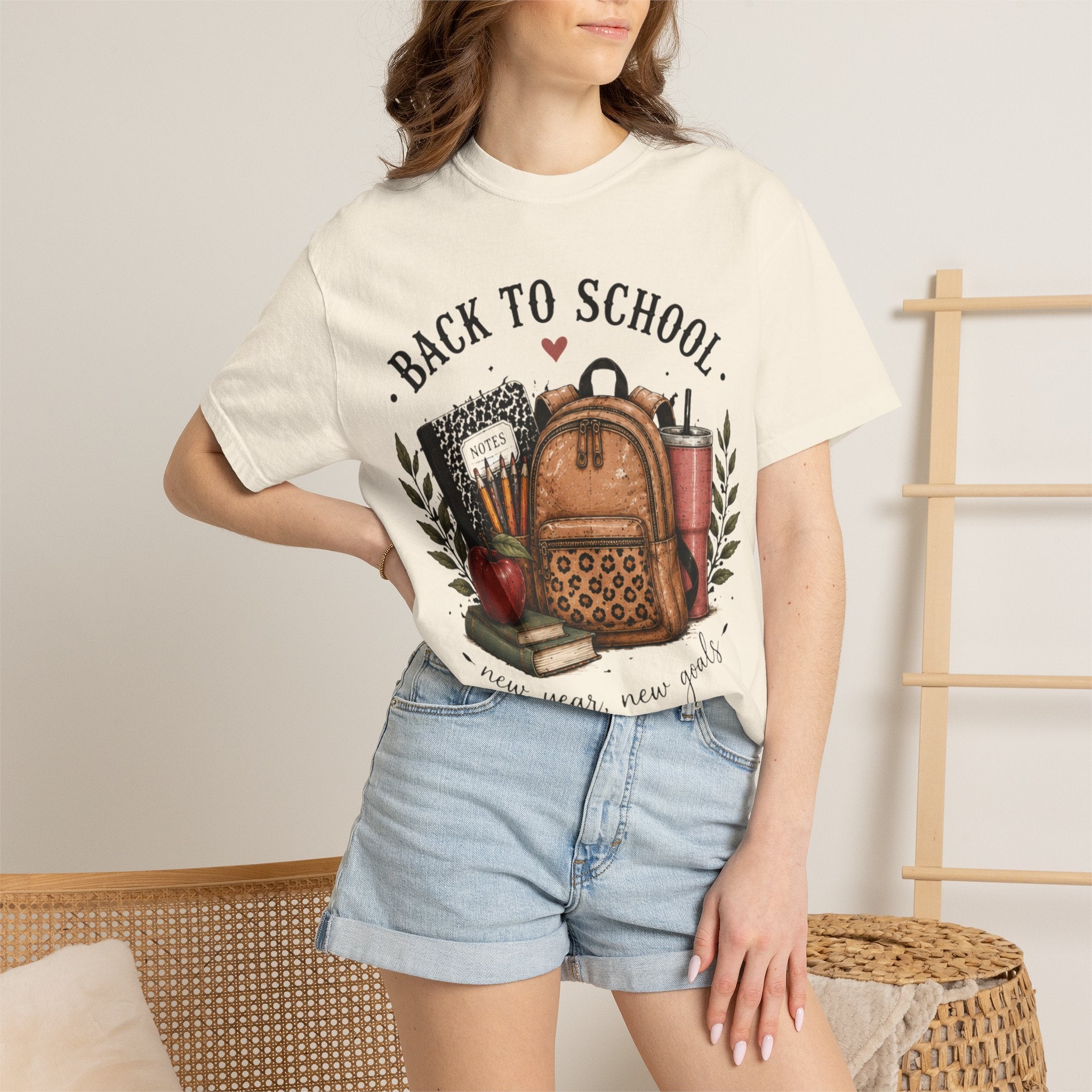 Adult Back to School Graphic T-Shirt — “Back to School, new year new goals”