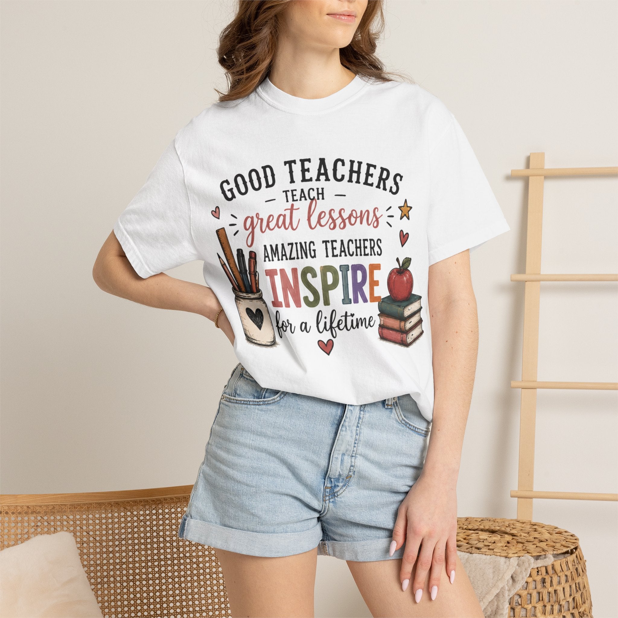 Teacher Appreciation T-Shirt — “Good Teachers Inspire” Gift Tee