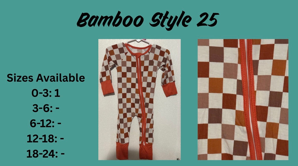 Style 25, 26, 27 Bamboo Zippy