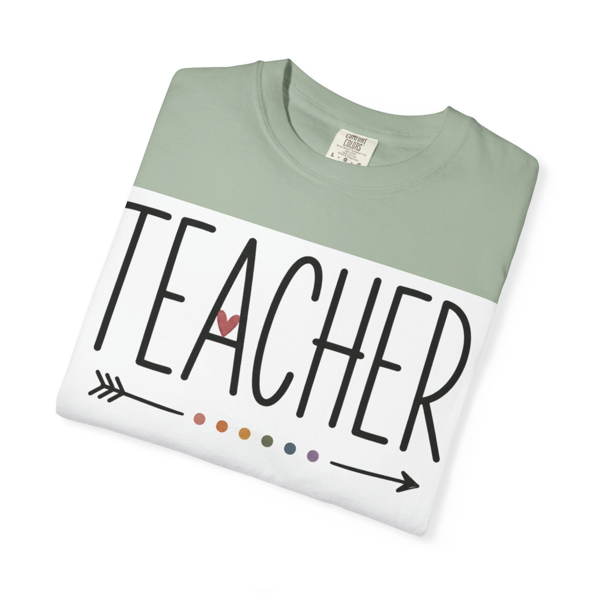 Teacher Arrow T-Shirt — Cute Heart Dotted Design for Educators