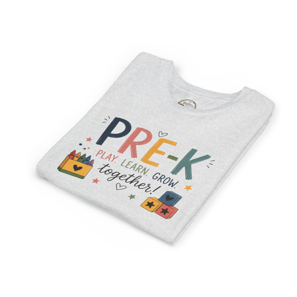 Pre-K Play Learn Grow Graphic T-Shirt