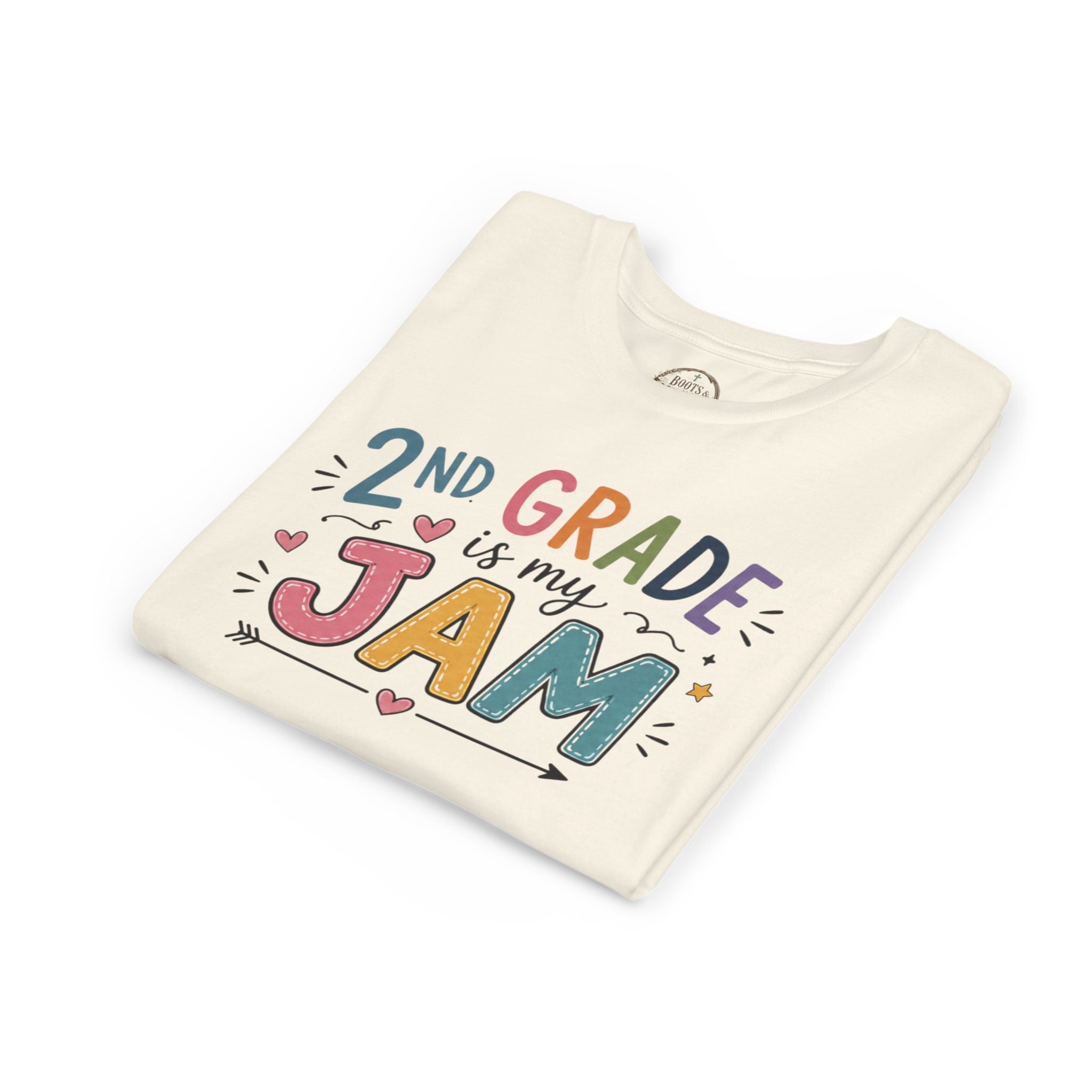 2nd Grade Is My Jam Graphic T-Shirt— Cute Colorful Back-to-School Shirt
