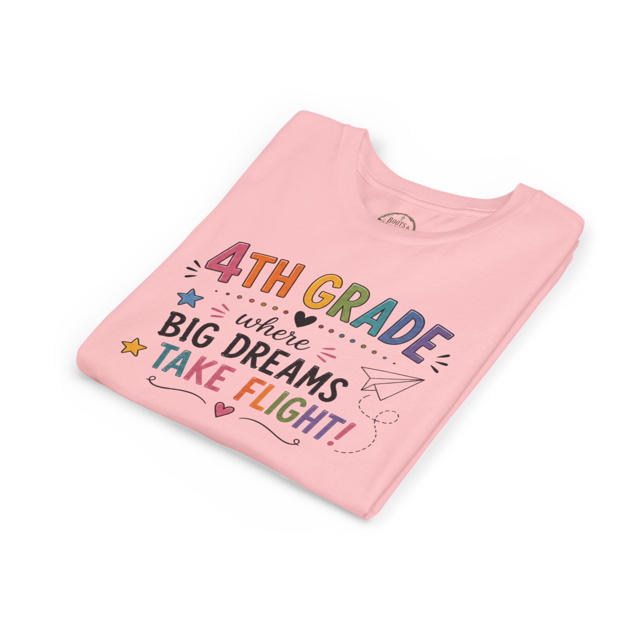 4th Grade Graphic T-Shirt – "Where Big Dreams Take Flight" Youth Tee